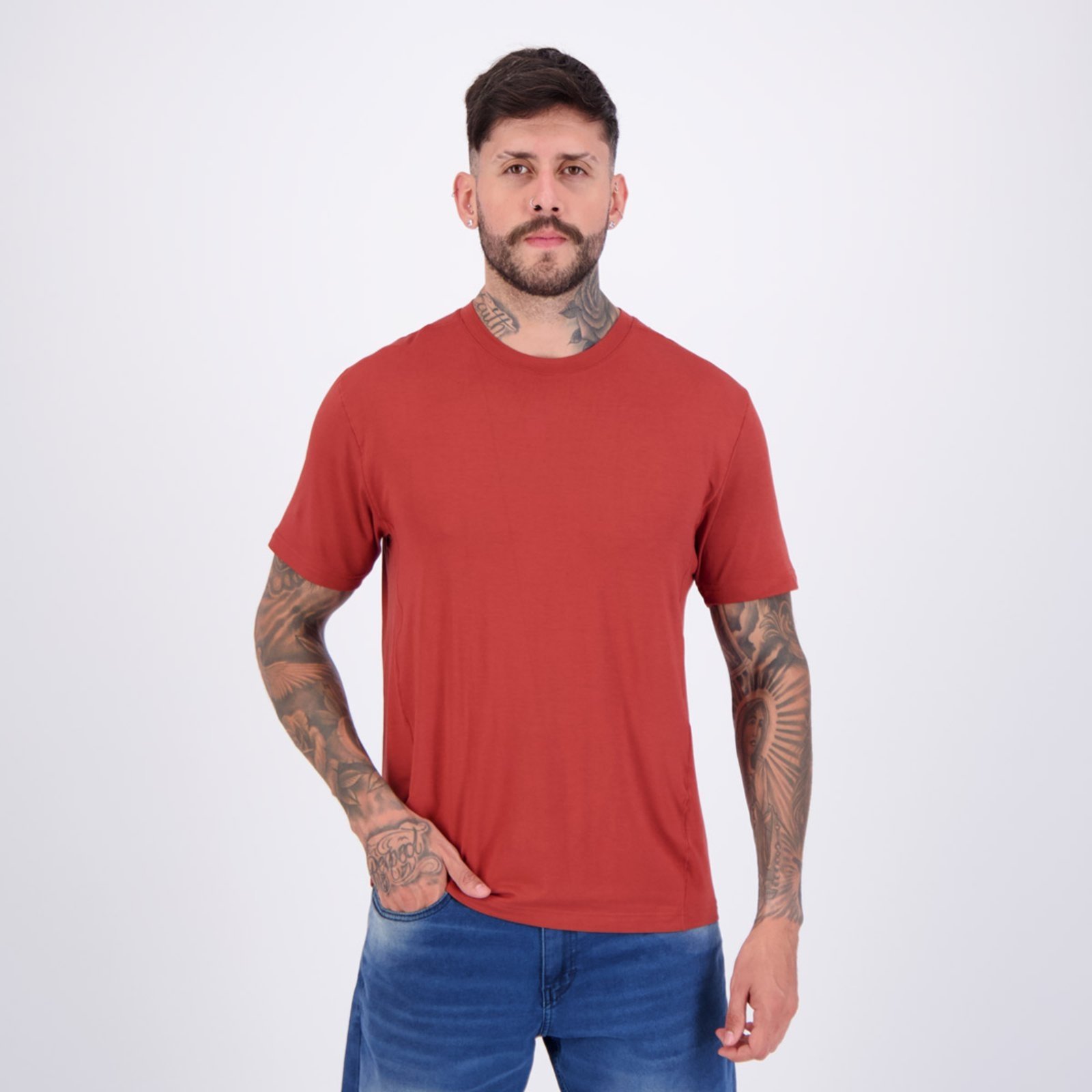 Vista 2 Camiseta Fila Adaptable Smart Cotton Bordô vermelho Fila vermelho