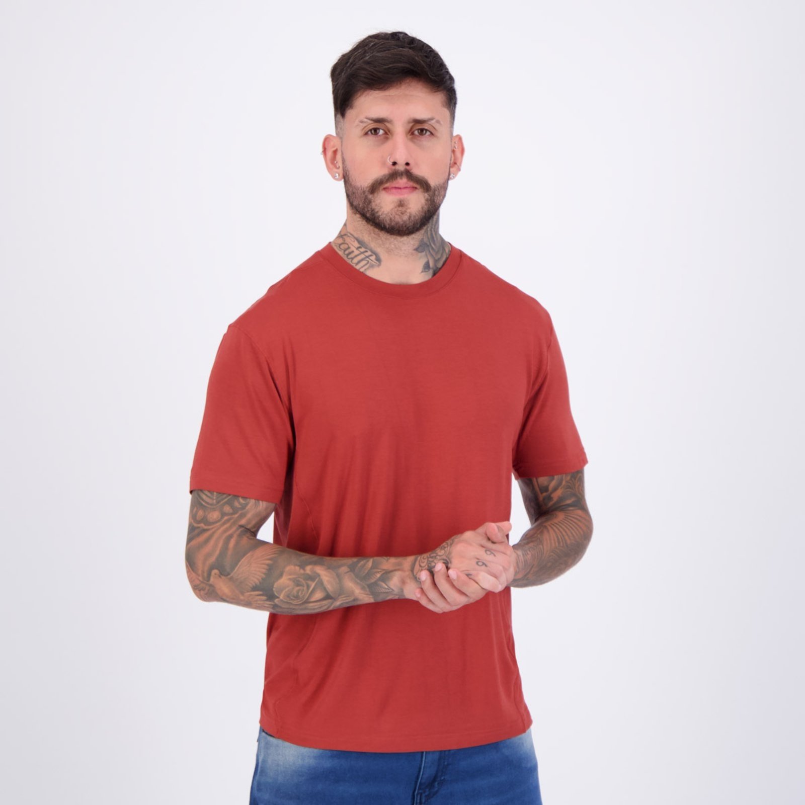 Vista 3 Camiseta Fila Adaptable Smart Cotton Bordô vermelho Fila vermelho