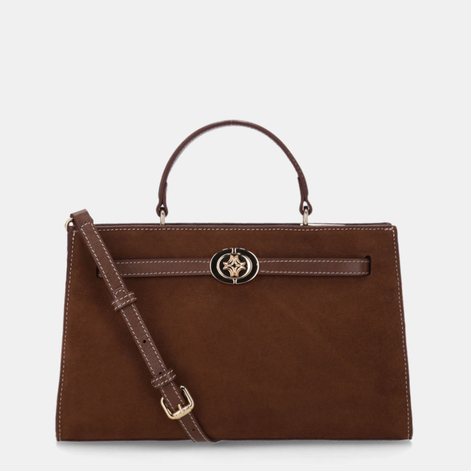 Bolsa Tote Média Bison Espresso - 2000828 Luz da Lua