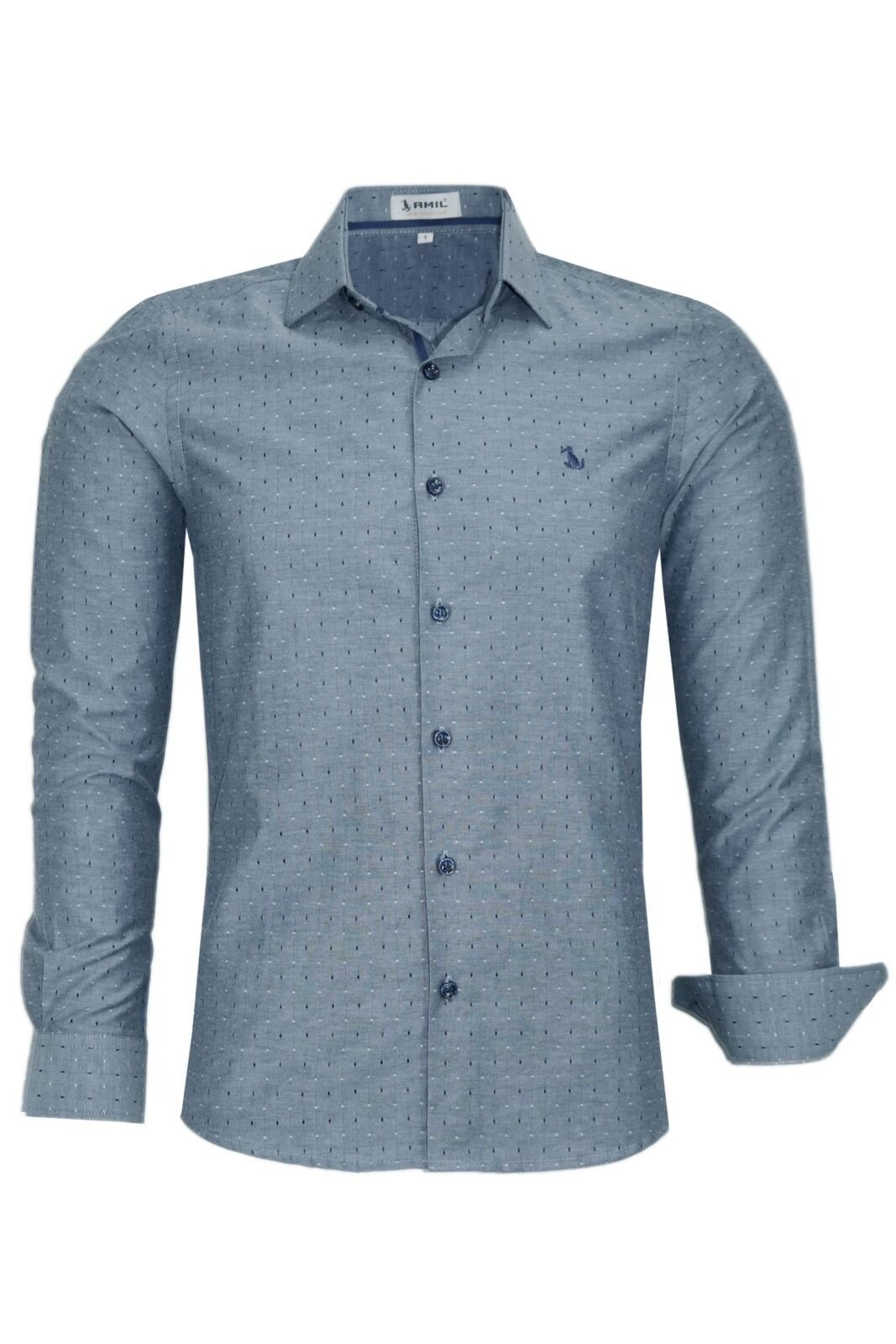 Camisa Manga Longa Slim Amil Passa Fácil Tec Magnetado 1828