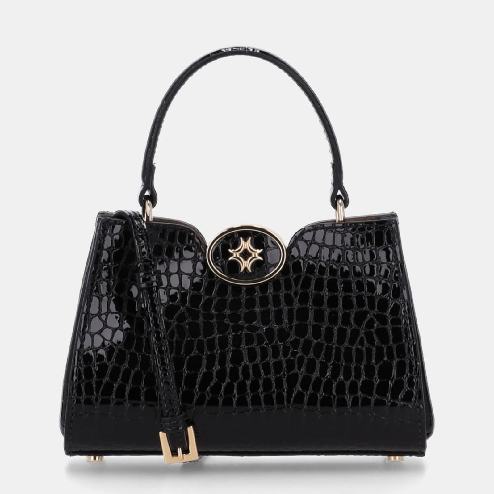 Bolsa Diana Tote Pequena Alligator Preto - 2000576 Luz da Lua