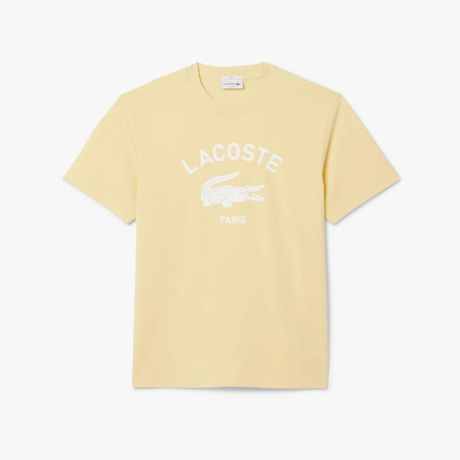Camiseta em Algodão com Estampa Assinada Amarelo