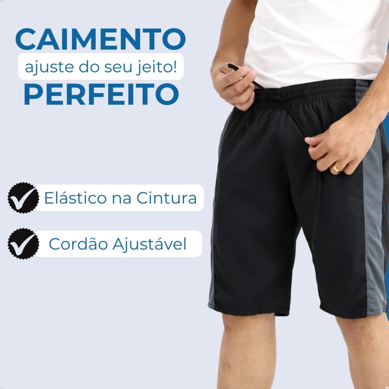 Bermuda Slim Tactel Premium Elastano Estilo Treino Academia