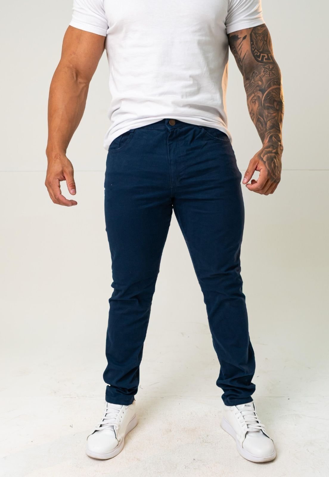 Calça Jeans Masculina Yellow Jeans Confortável Azul Marinho