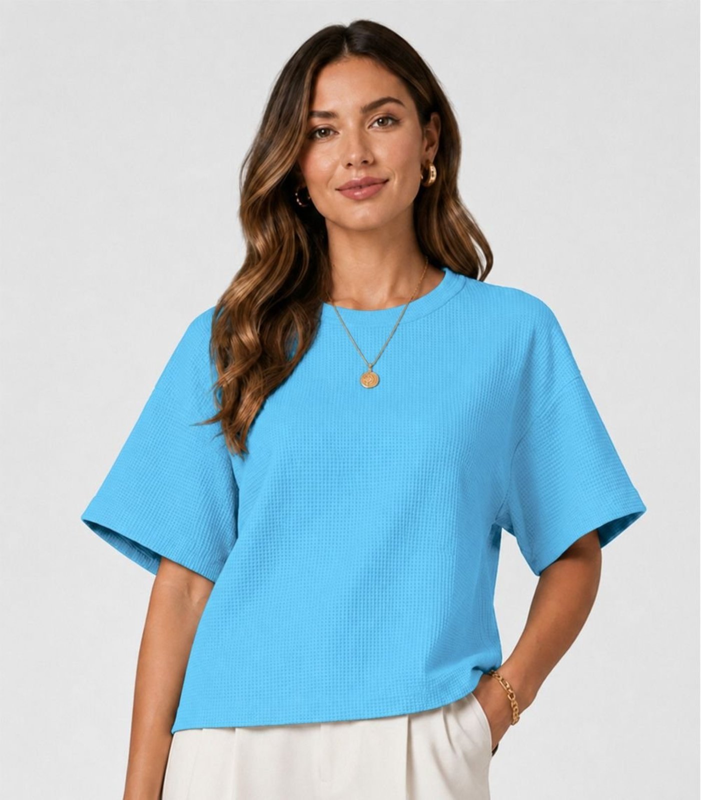 Blusa Feminina Básica Infinita Cor Azul