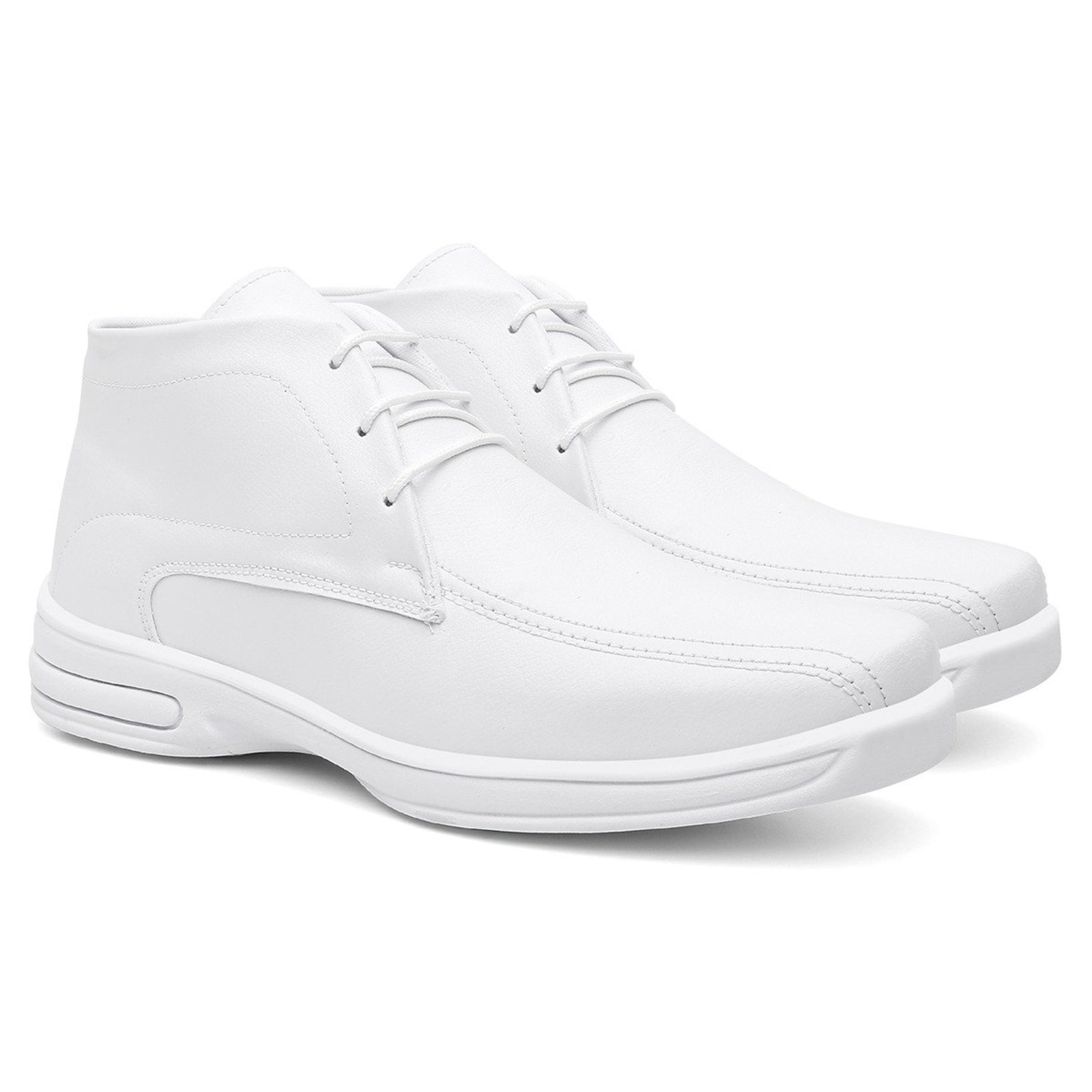 Sapato Masculino Conforto Veritimo Cano Baixo Mocassim Amarrar Trabalho Versátil Leve Branco