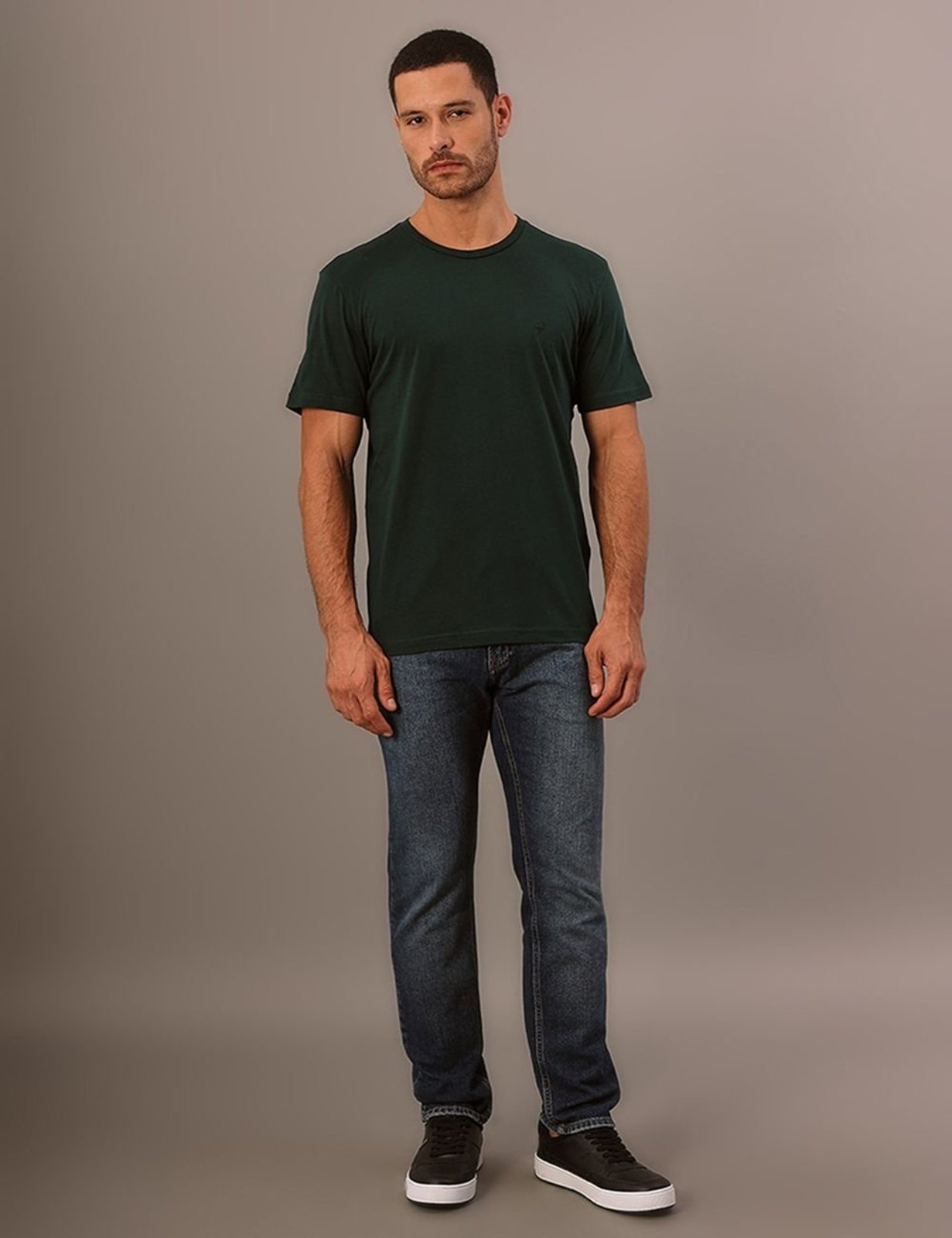 Camiseta Manga Curta Calvin Klein Jeans Masculino Omega - Verde Médio Calvin Klein Jeans