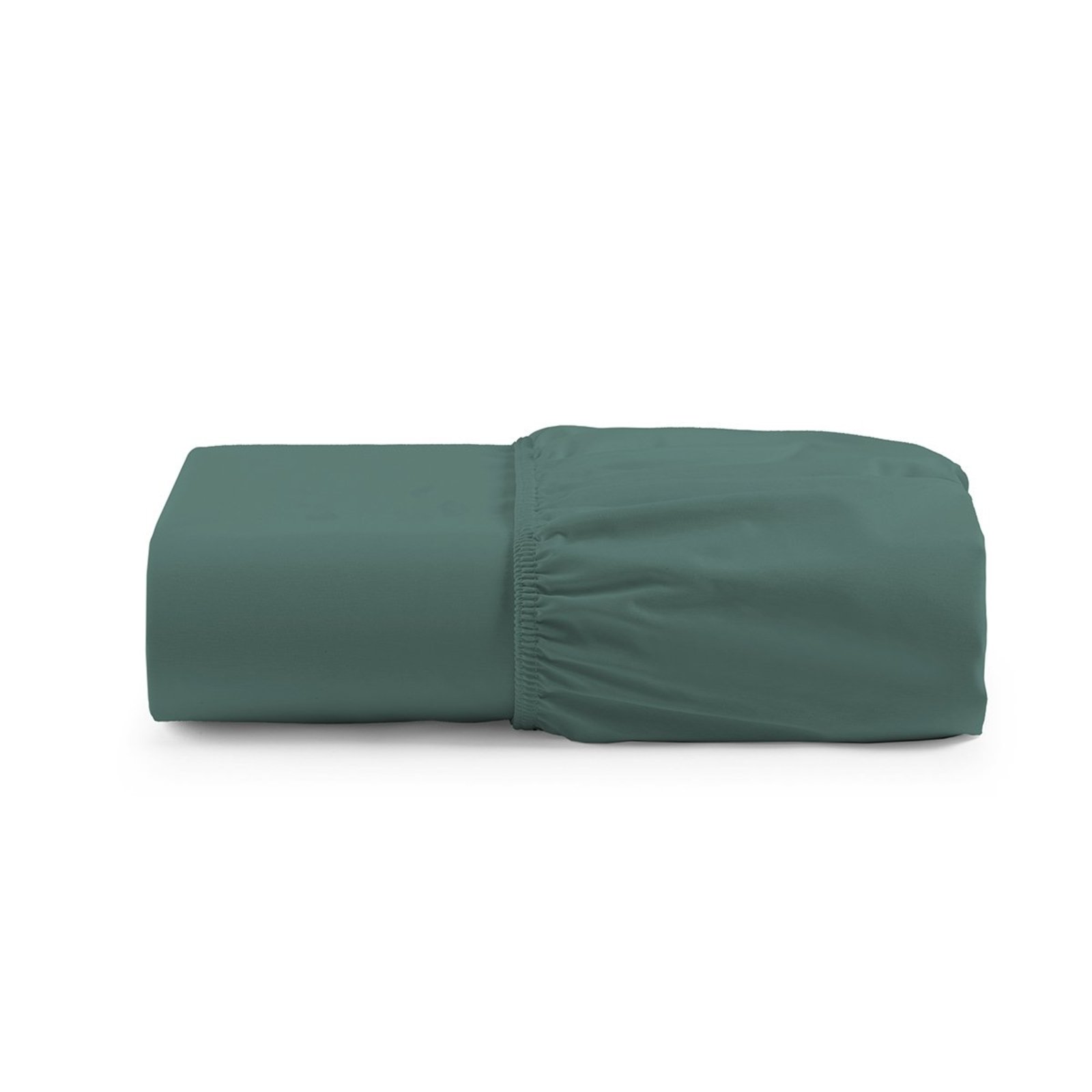 Lençol Premium Soft Avulso de Baixo Casal Queen com Elástico Micropercal 600 Fios Verde Musgo