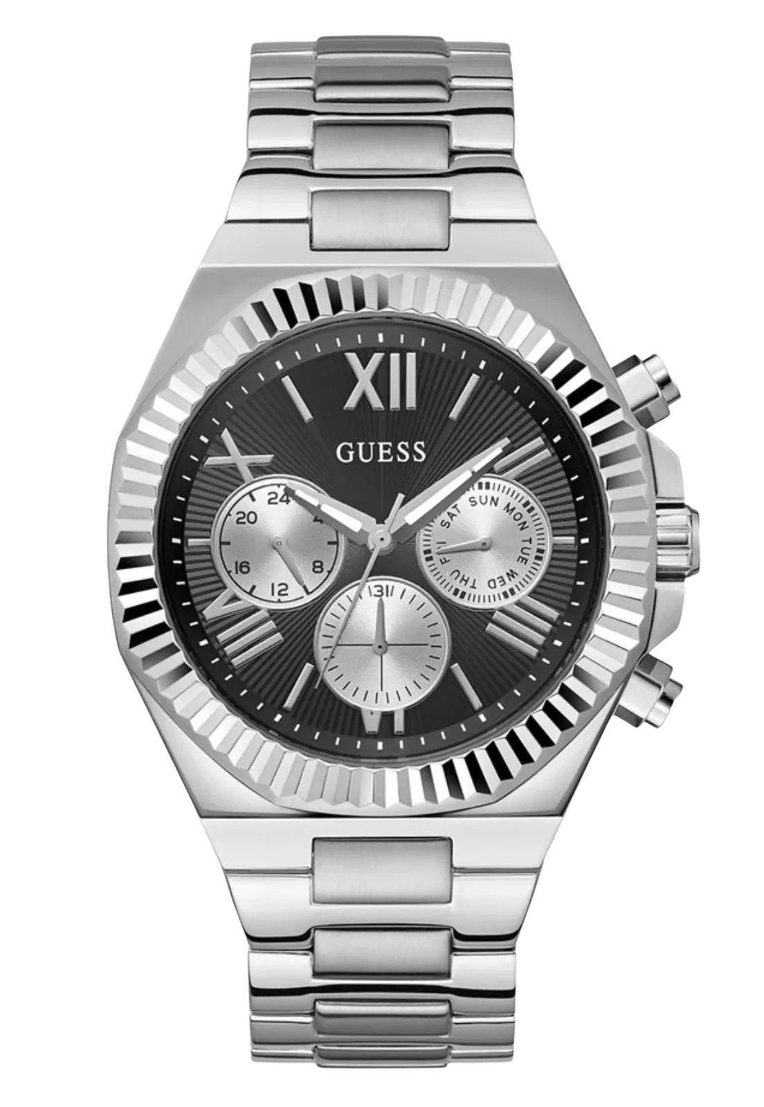 Relógio Multifuncional Aço Prata Guess