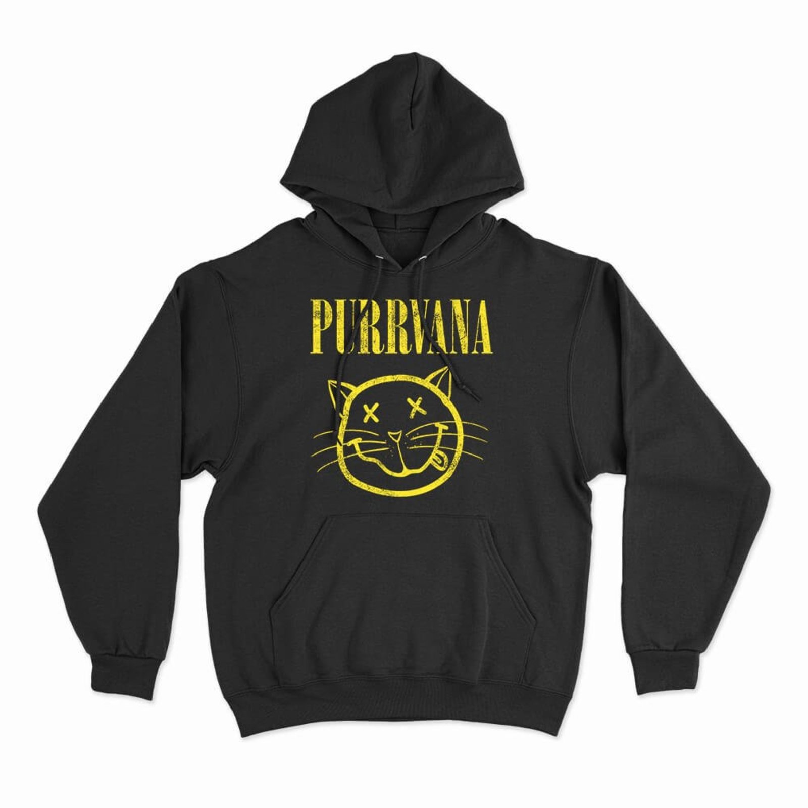 Moletom Com Capuz Purrvana - Preto - Casual - Studio Geek