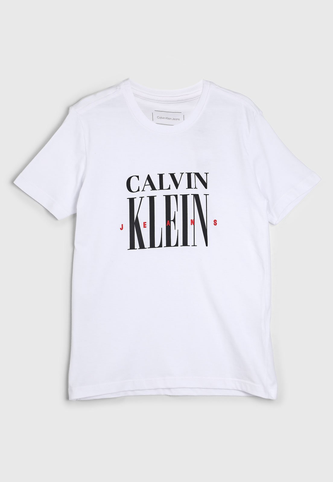 Infantil – Camiseta Calvin Klein Logo Branca