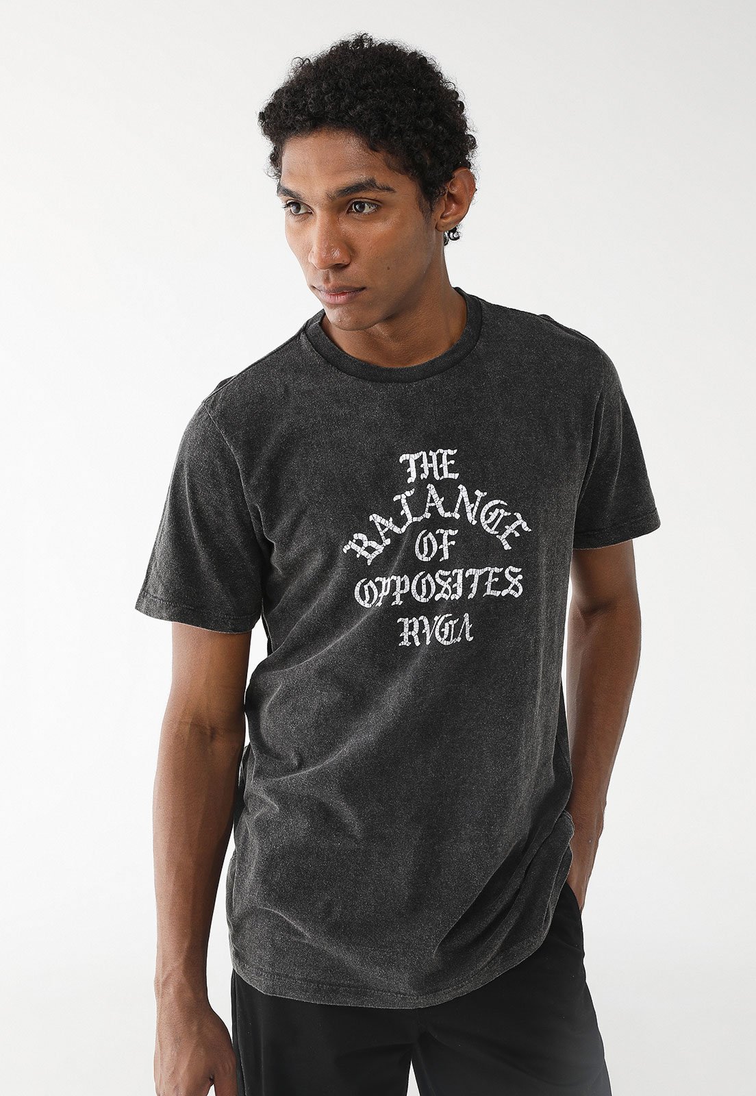 Camiseta RVCA Reta Iron On Preta