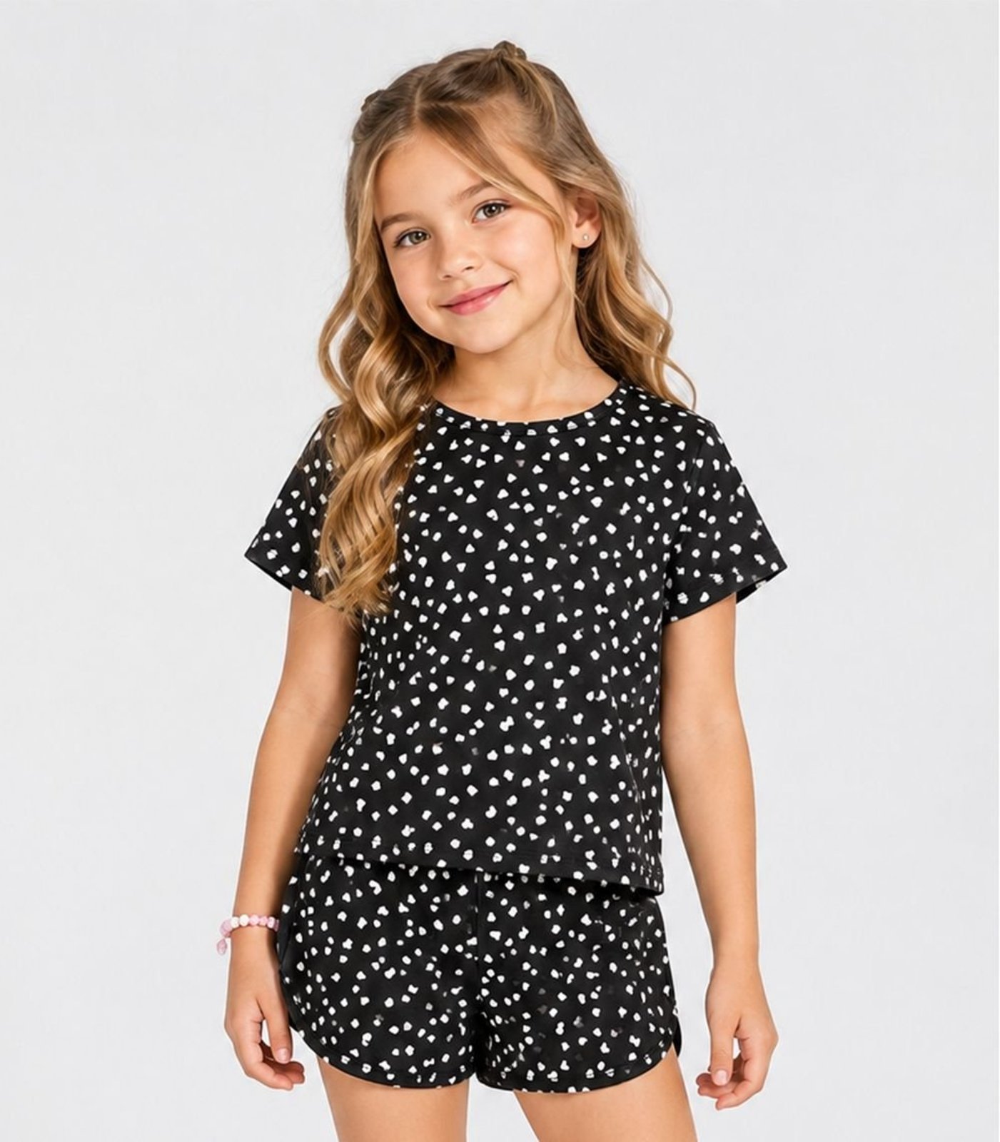 Infantil - CONJUNTO BLUSA COM SHORTS Preto