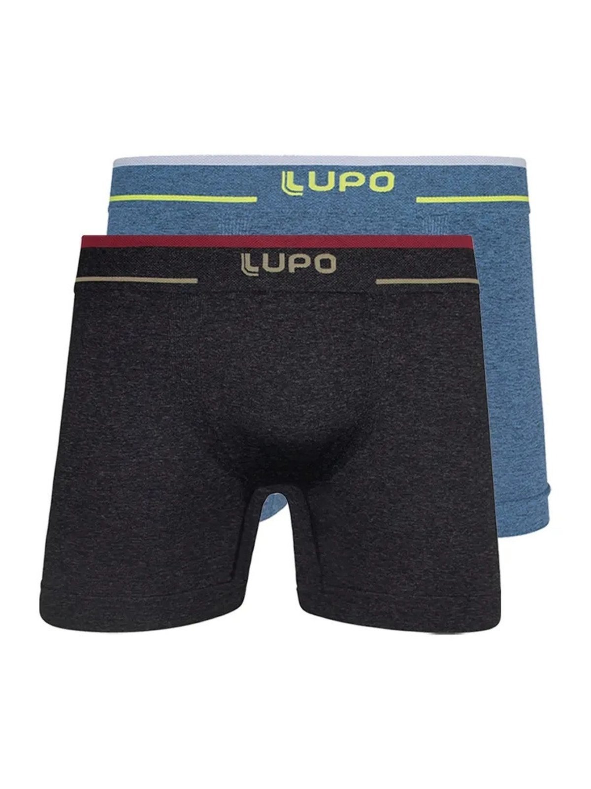 Kit com 2 Cuecas Boxer Lupo 17800-001 Plus Size Azul
