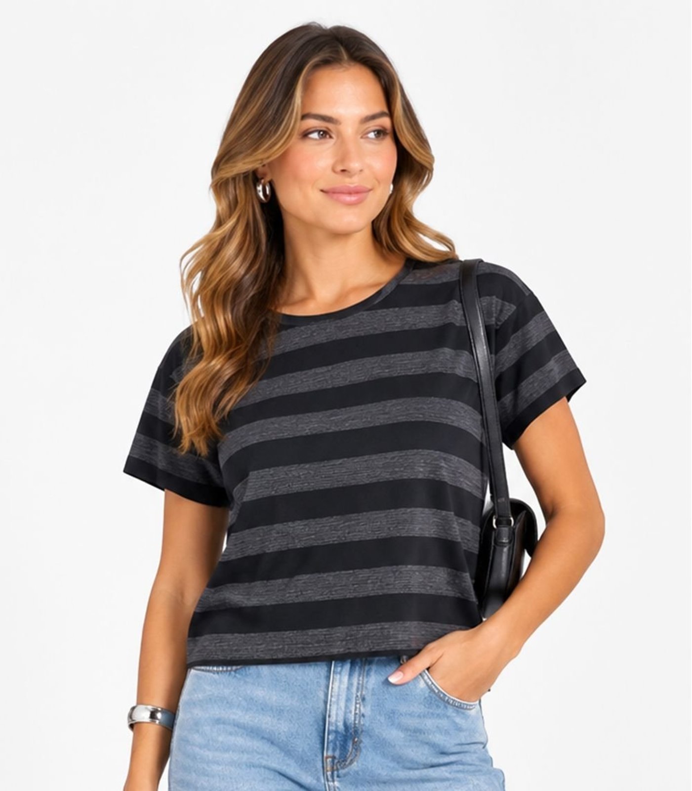 Blusa Feminina Em Malha Isla Infinita Cor Preto
