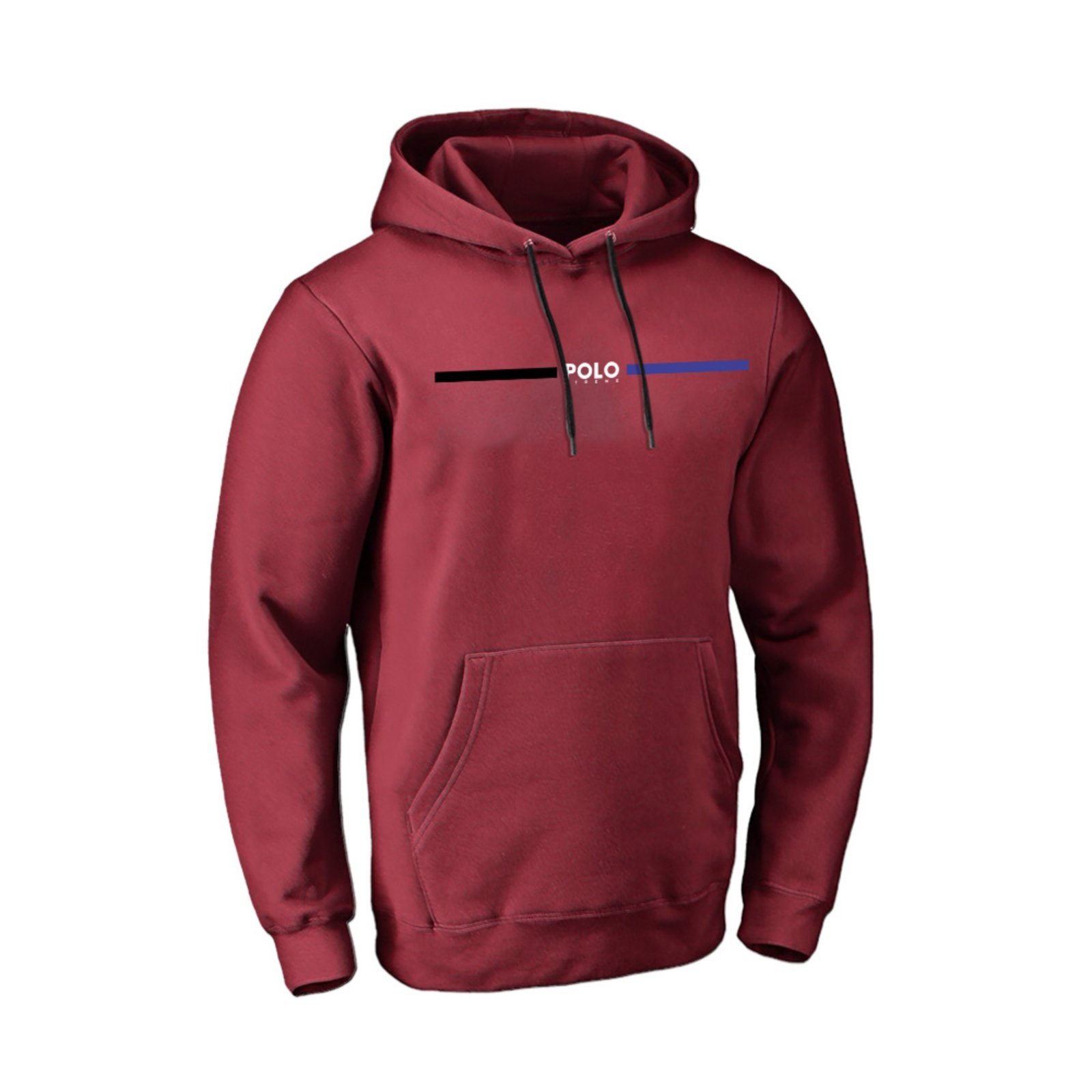 Blusa de Frio Moletom Inverno Com Capuz Unissex Bordo