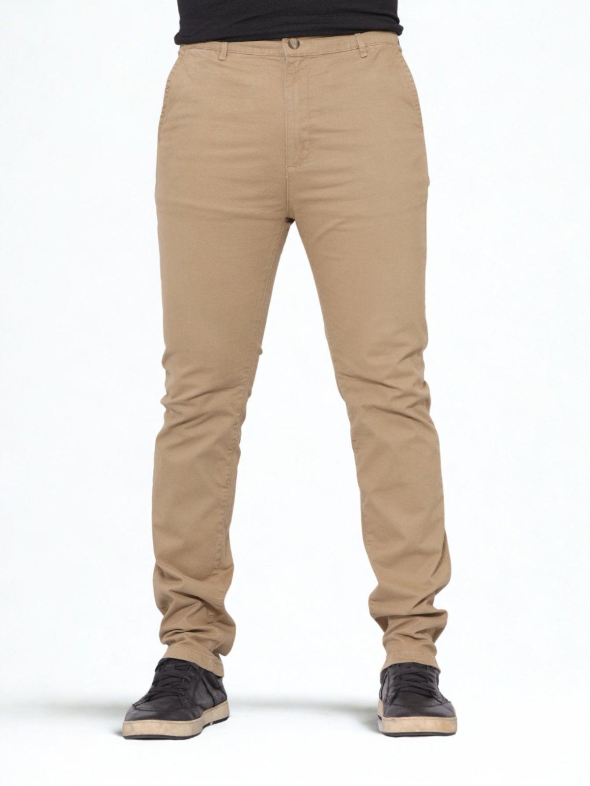 Calça Masculina Reduzy Sarja Alfaiataria Slim Caqui