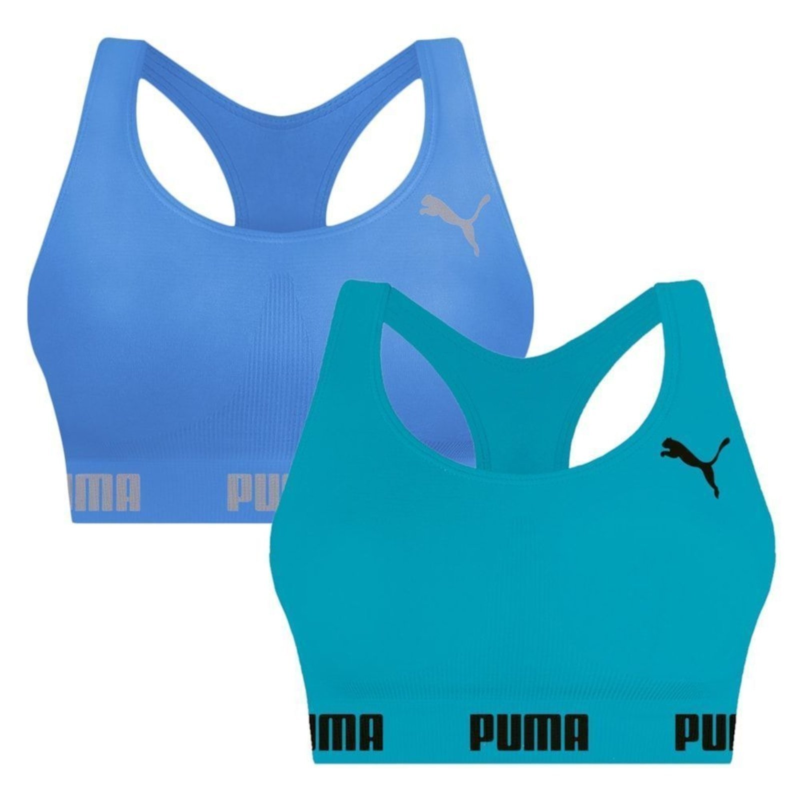 Kit 2 Tops Puma Nadador Sem Costura Feminino – Azul – puma