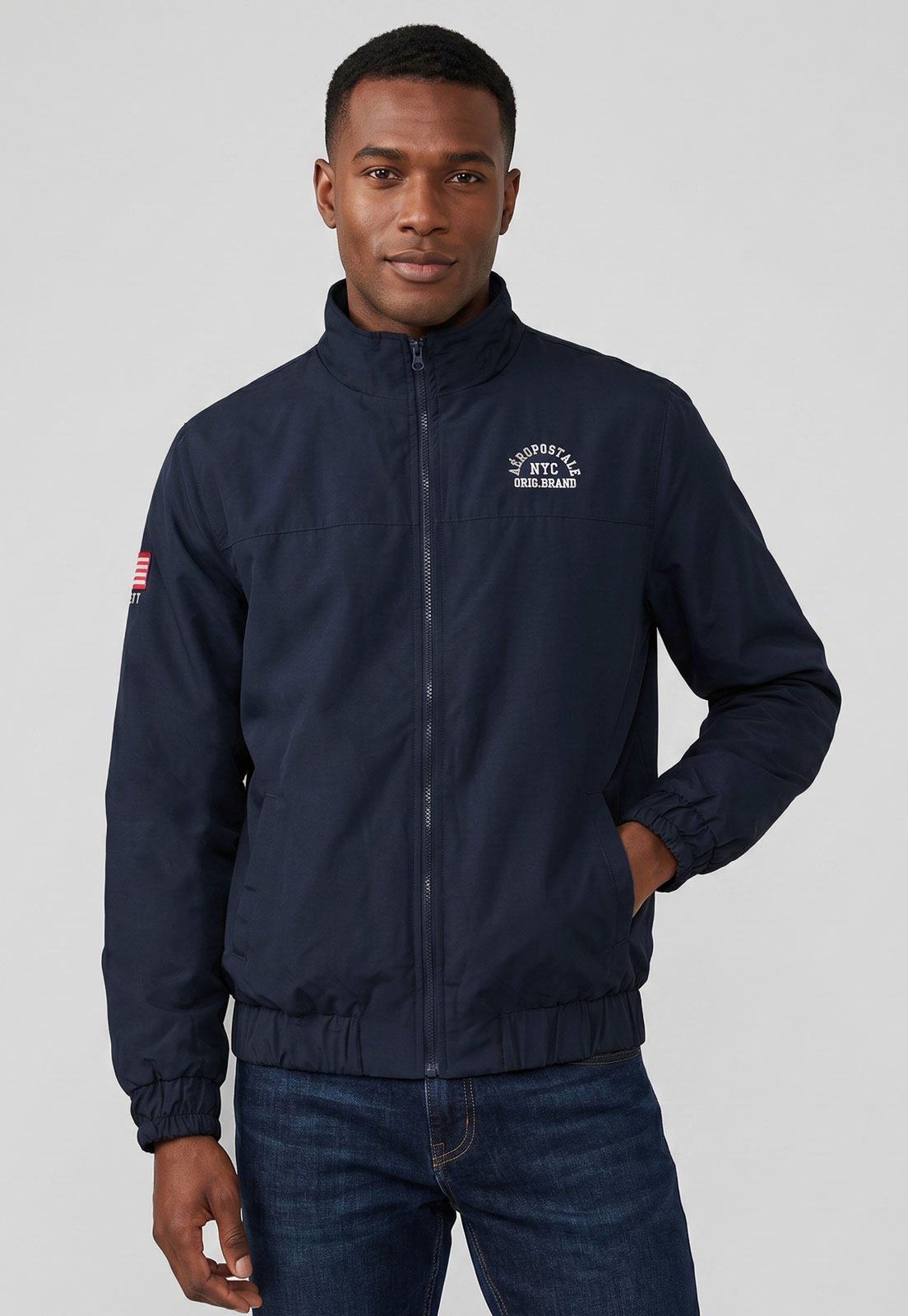 Jaqueta Masculina Aeropostale Logo Azul-Marinho