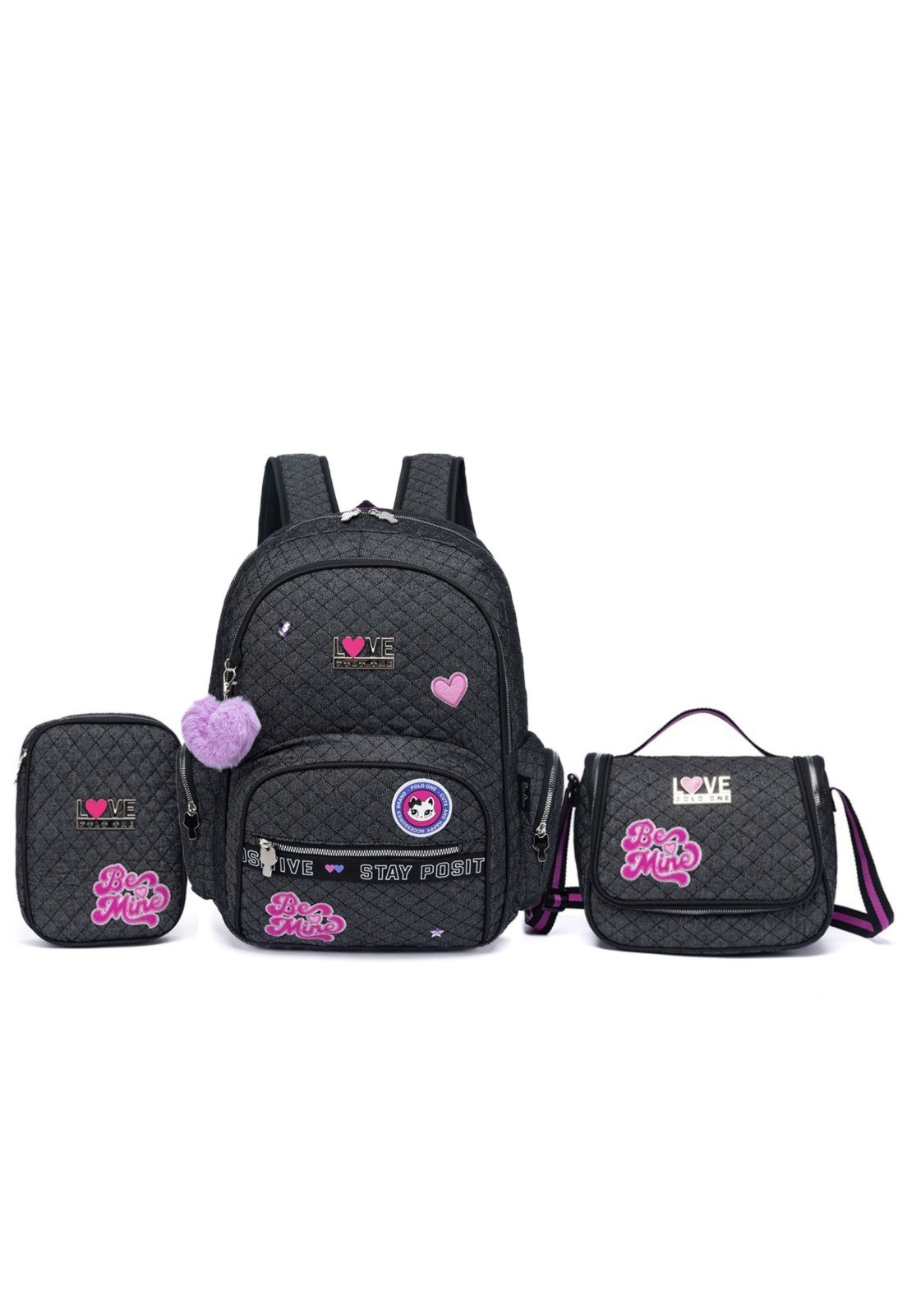 Infantil – Kit Mochila Bolsa Polo One De Rodinhas Juvenil Escolar Faculdade