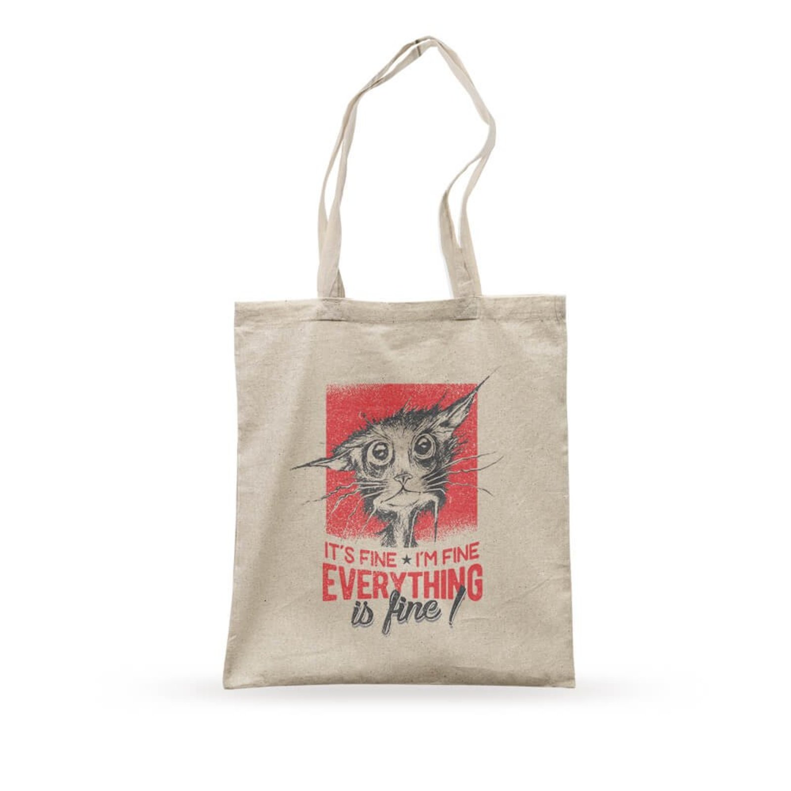 Ecobag Everyting Is Fine - Bege - Casual - Studio Geek