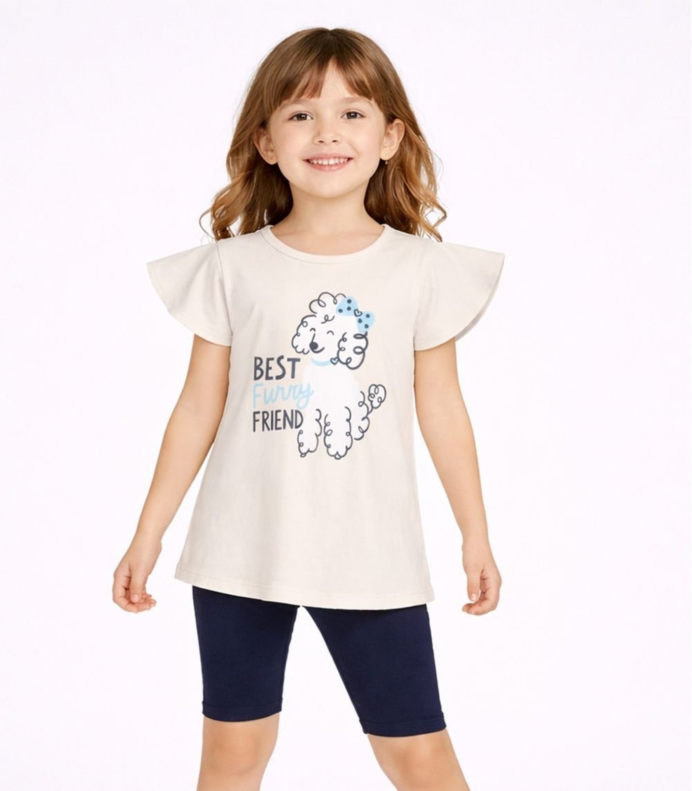 Infantil - Conjunto Blusa Com Short Ciclista Select Azul