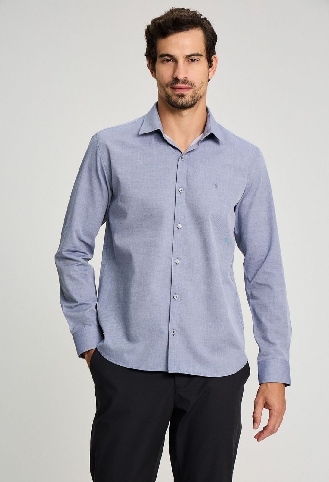 CAMISA DOCTHOS RELAXED FIT MANGA LONGA SARJA CAMISA DOCTHOS RELAXED FIT MANGA LONGA SARJA 007 MARINHO G3