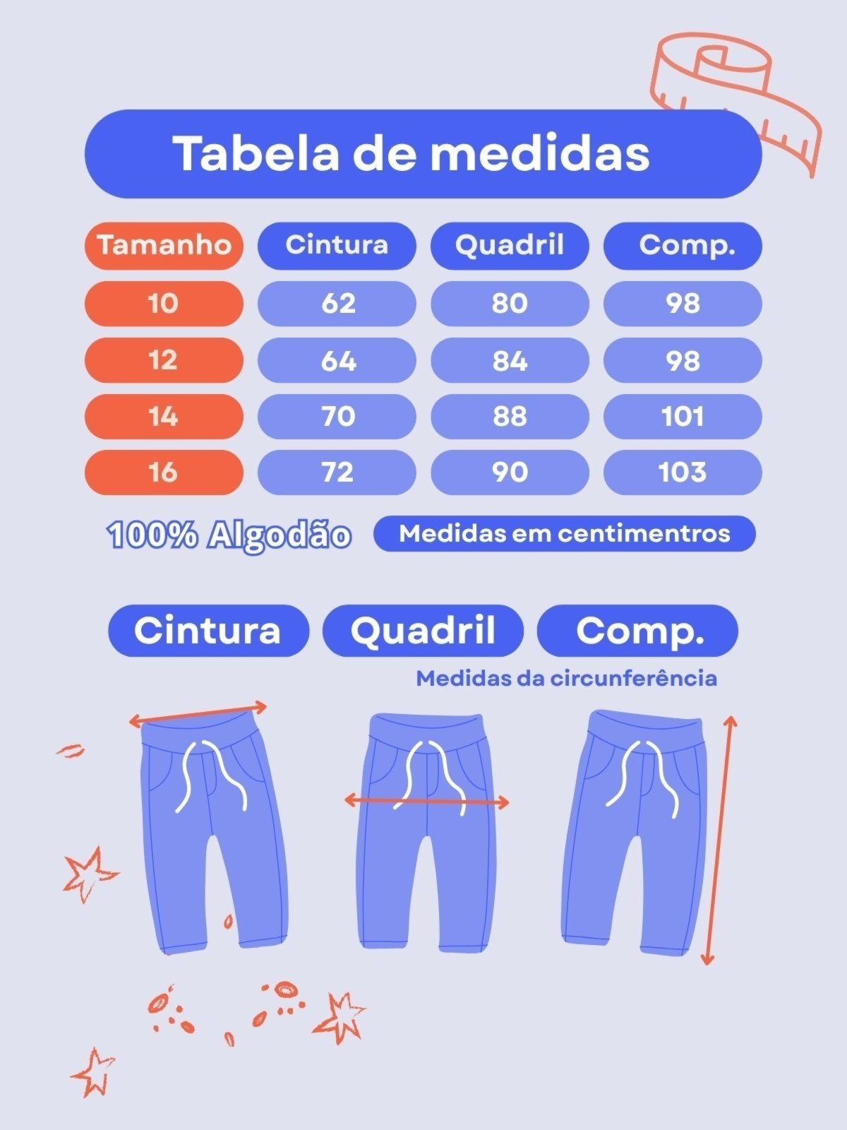 Vista 3 Infantil - Calça Jeans Crawling Wide Leg Feminina Juvenil Cintura Alta azul Crawling azul