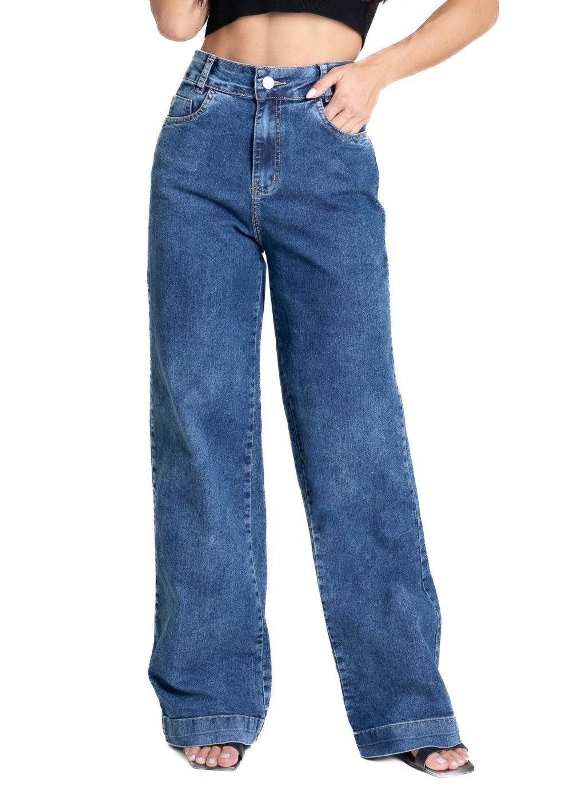 Calça Jeans Sawary Wide Leg – 281344 – Azul – Sawary