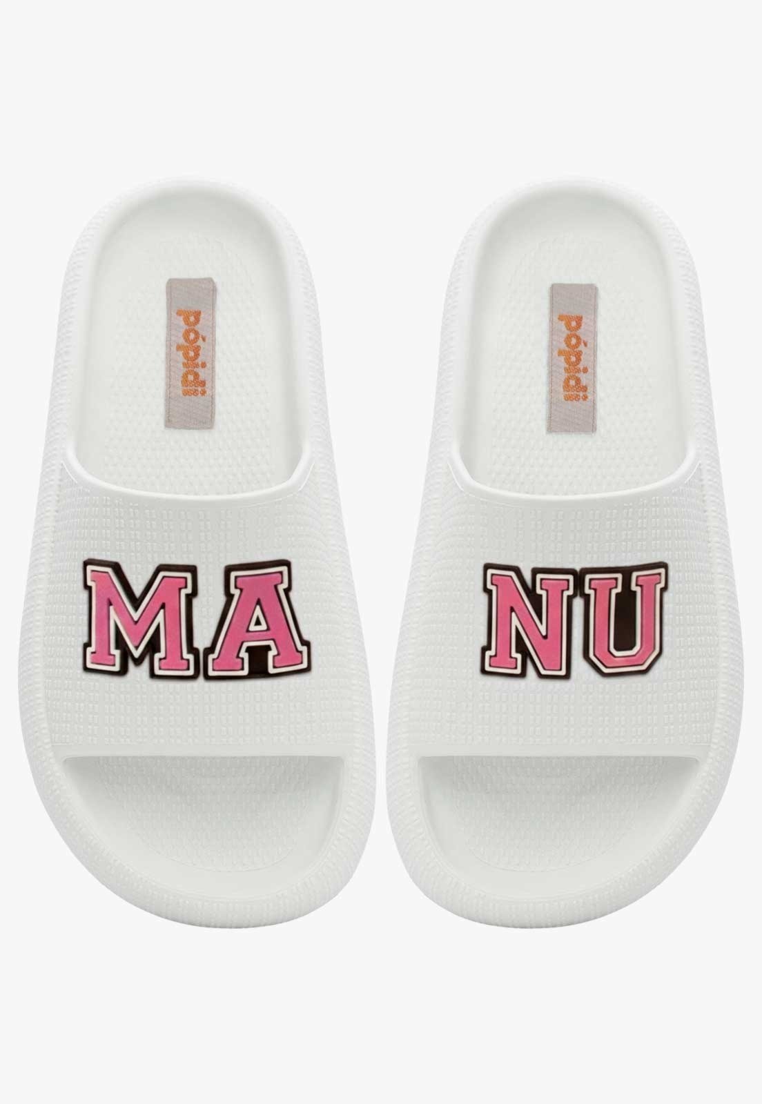 Infantil - Chinelo Pópidi Personalizado MANU Estilo Nuvem Branco