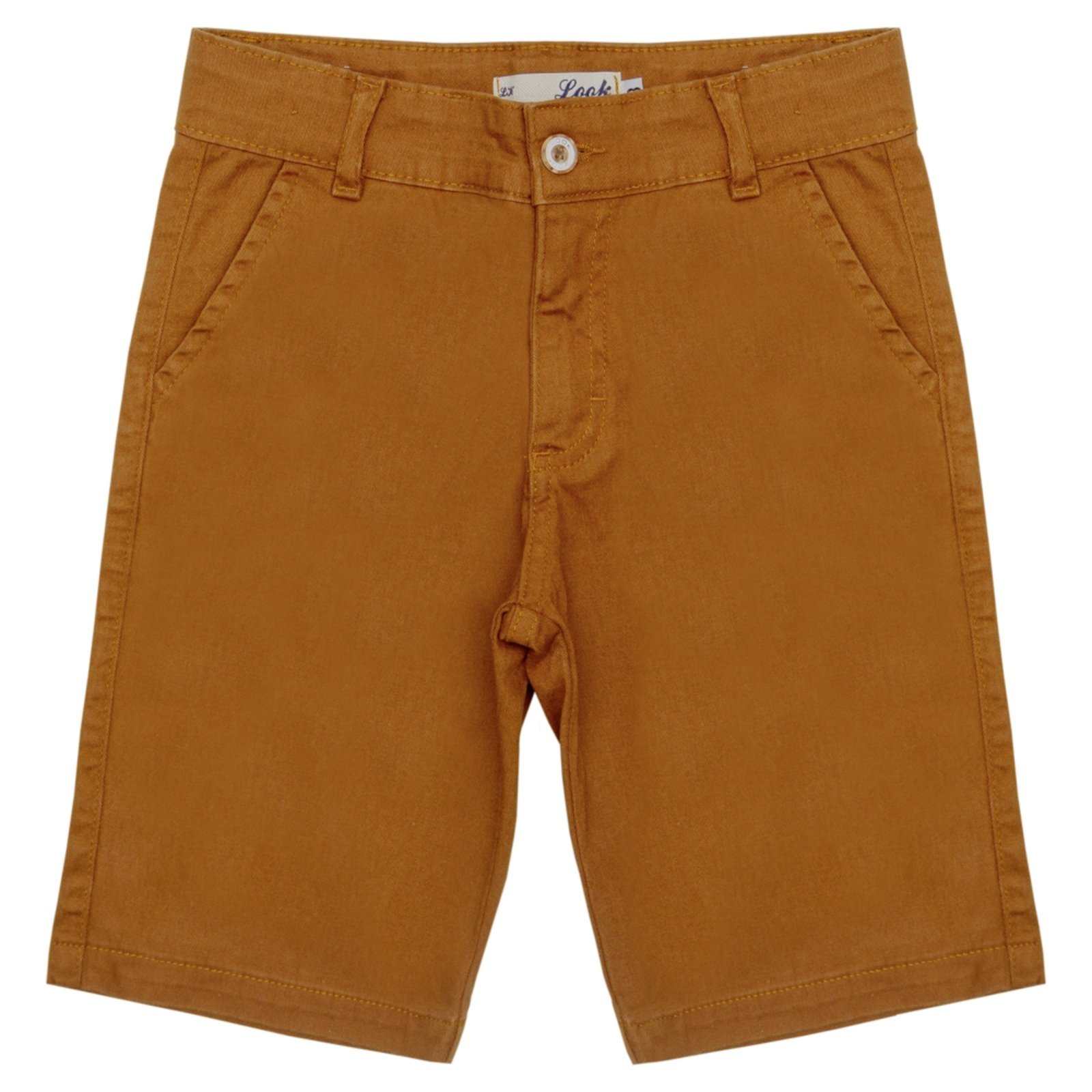 Infantil – Bermuda Juvenil Look Jeans Alfaiataria Caramelo