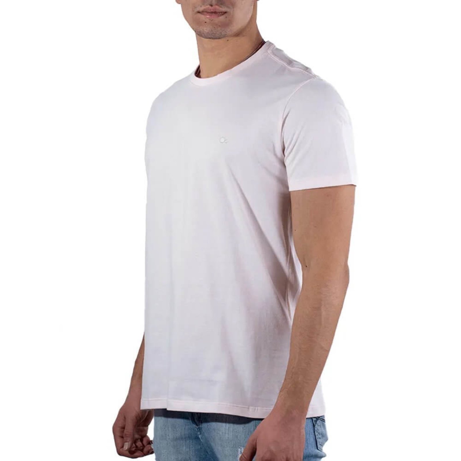 Camiseta Ogochi Manga Curta Básica Masculina 6001001 Rosa