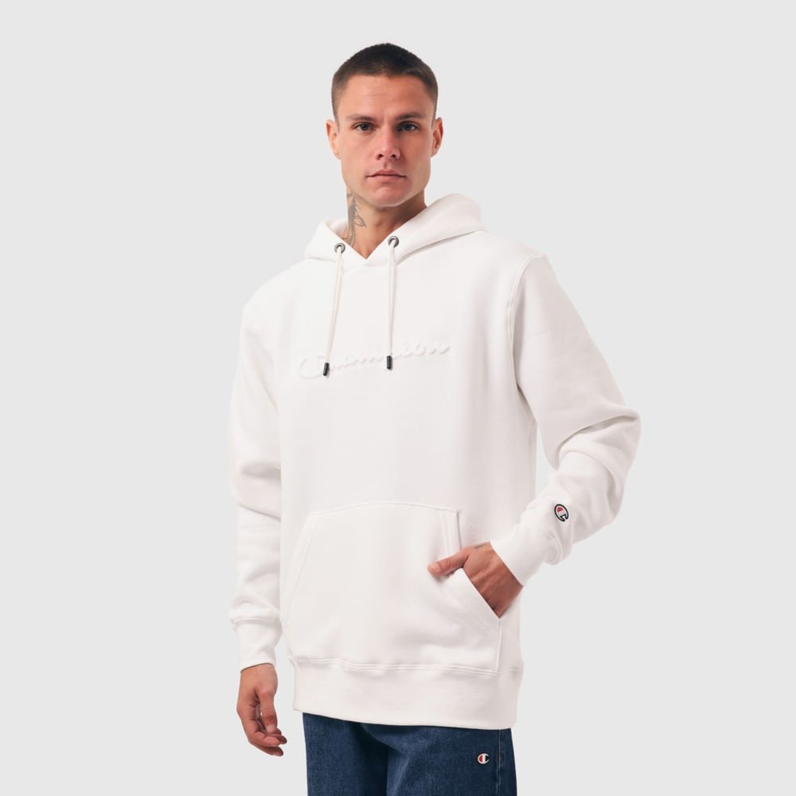 MOLETOM CANGURU CHAMPION HOODIE LIFE EMBOSSING