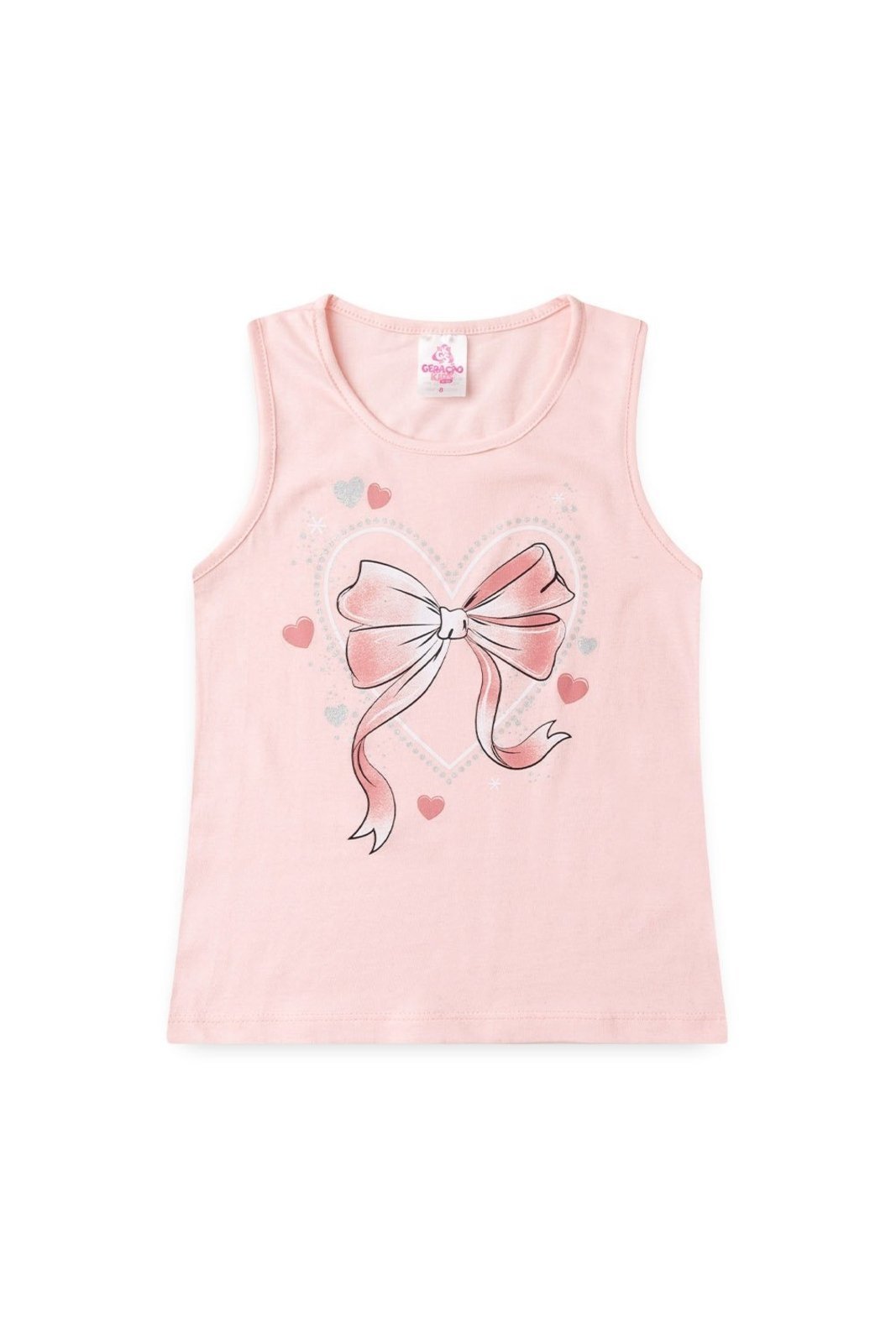 Infantil – Conjunto para Menina Regata e Shorts Laço – GKS