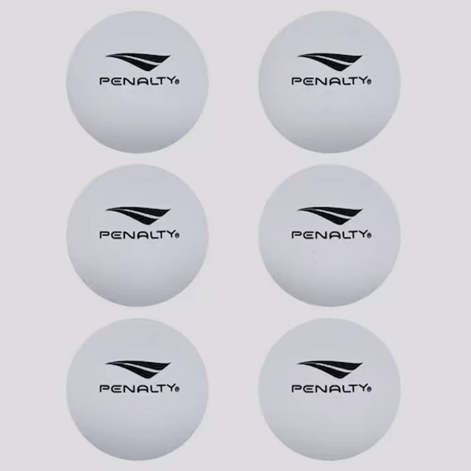 Kit C/ 6 Bolas de Tênis de Mesa Penalty Brancas
