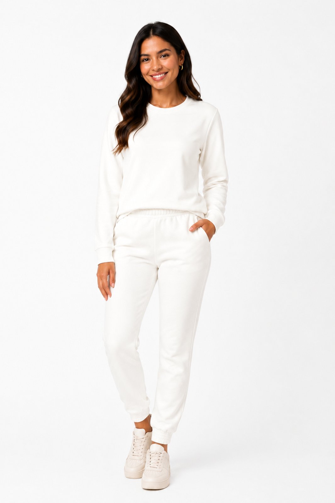 Conjunto Feminino D Bell Outlet Fashion Casual Off-White