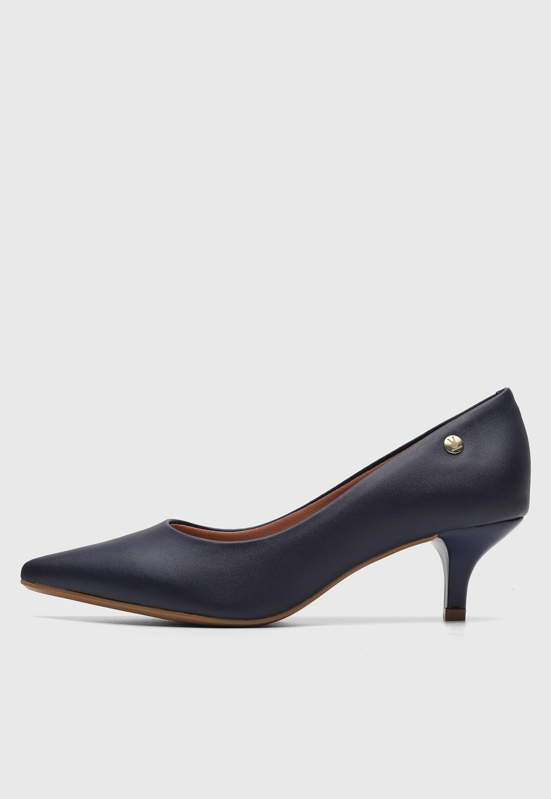 Scarpin Feminino Vizzano Bico Fino Salto Médio Azul Marinho