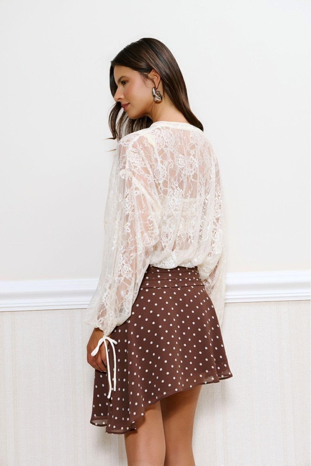 Blusa De Renda Carlota Costa Branco