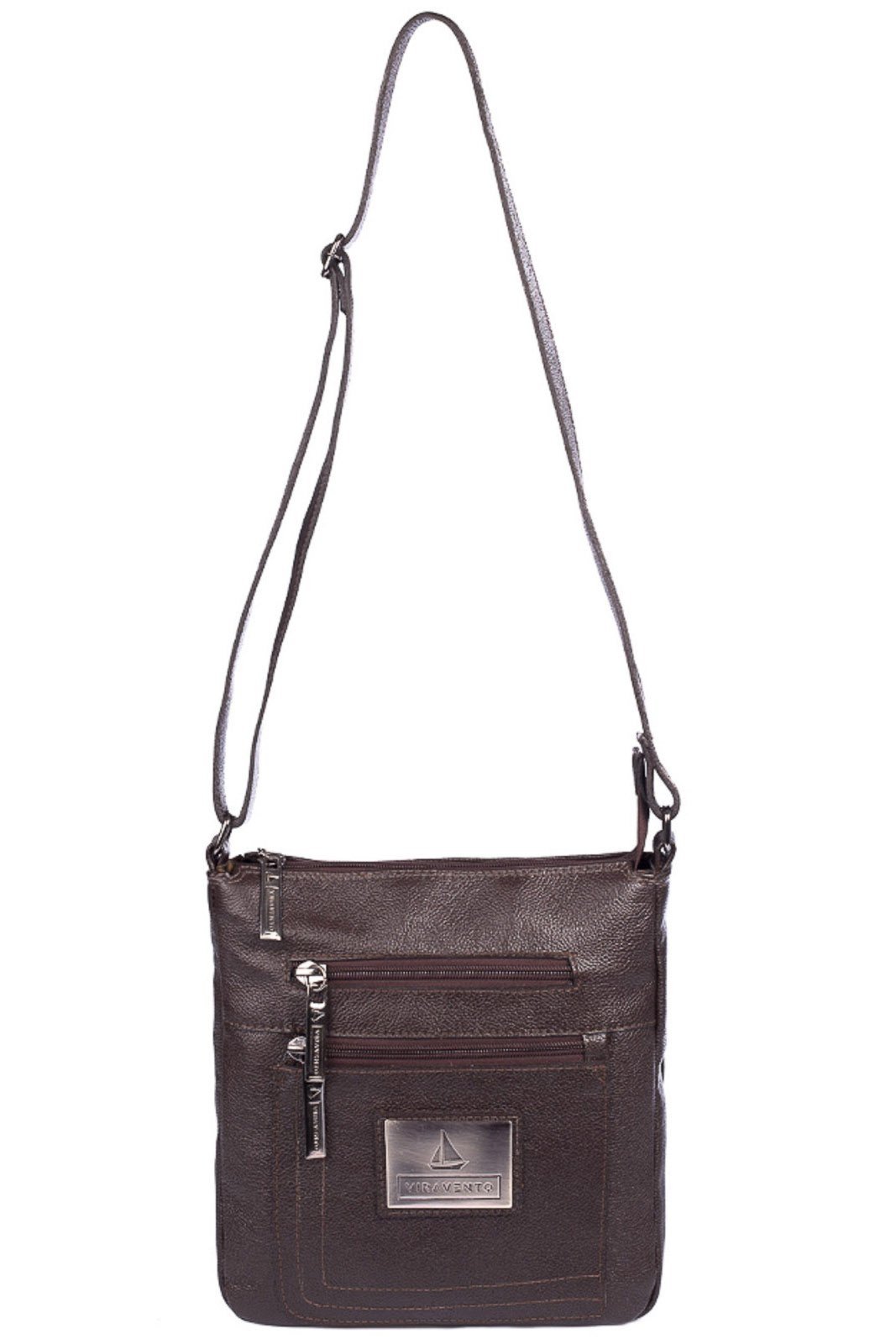 Bolsa de couro tiracolo Clovis - Café