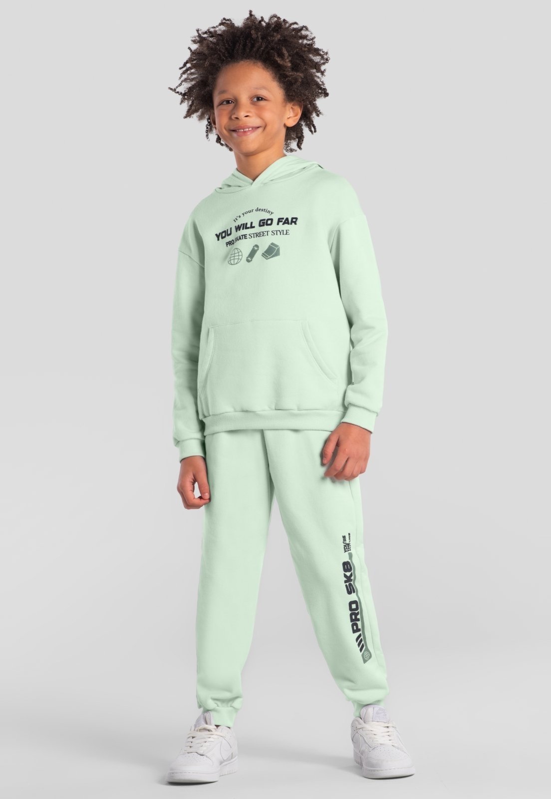 Infantil - Conjunto menino de Skate em moletinho Brandili