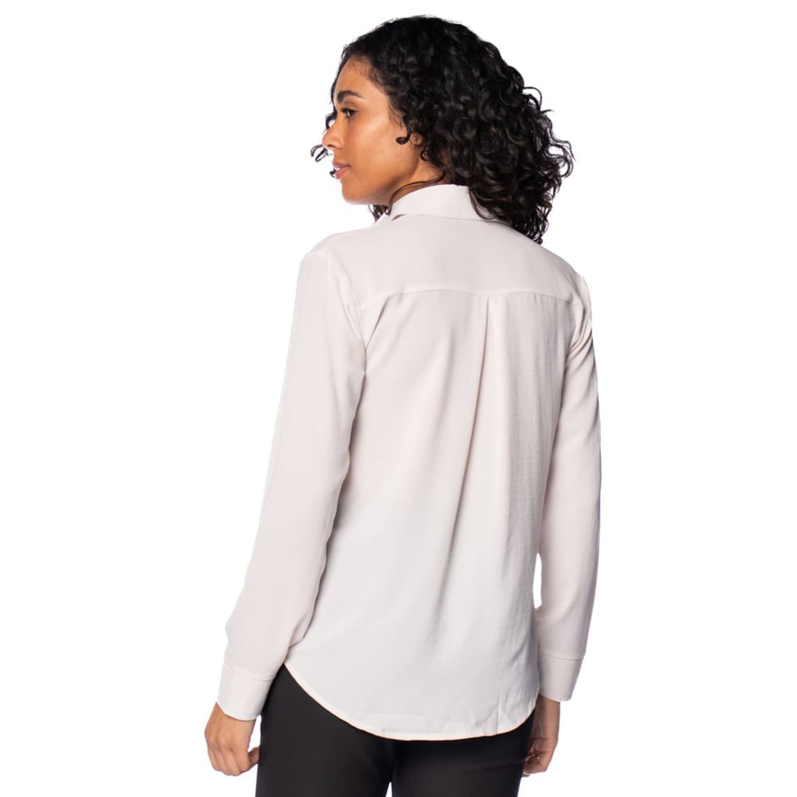 Vista 3 Camisa Feminina Pellini Manga Longa Areia bege Pellini bege