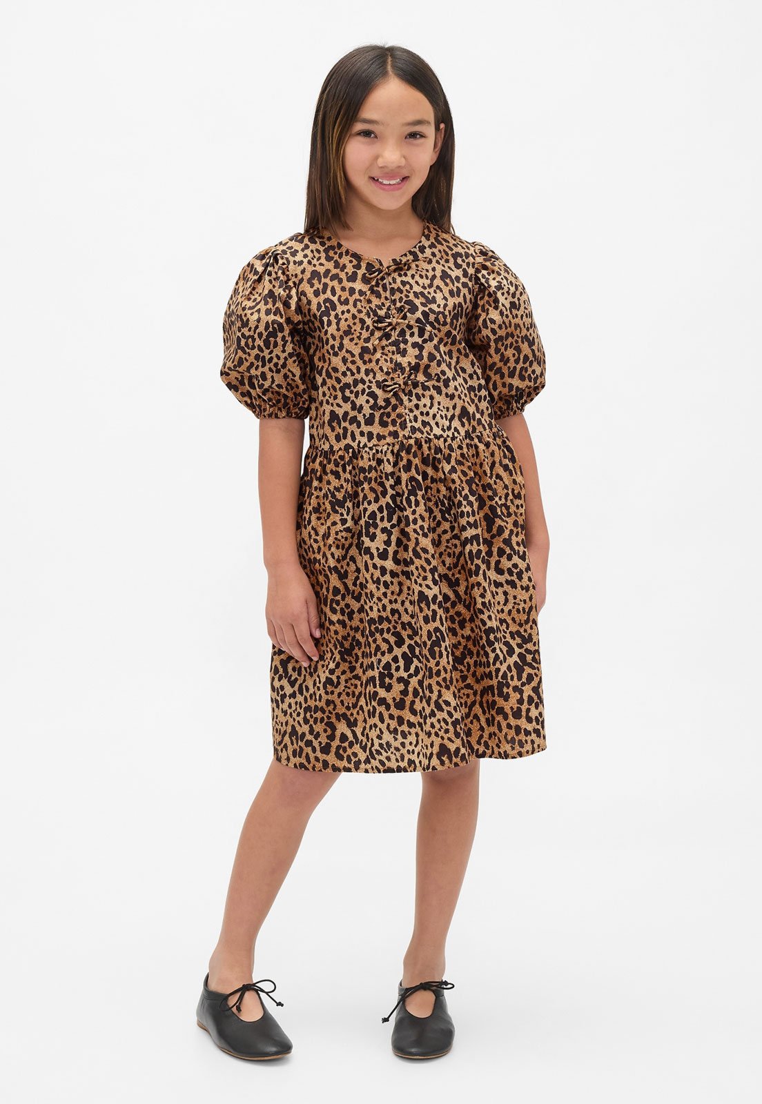 Infantil – Vestido GAP Animal Print Laço Bege