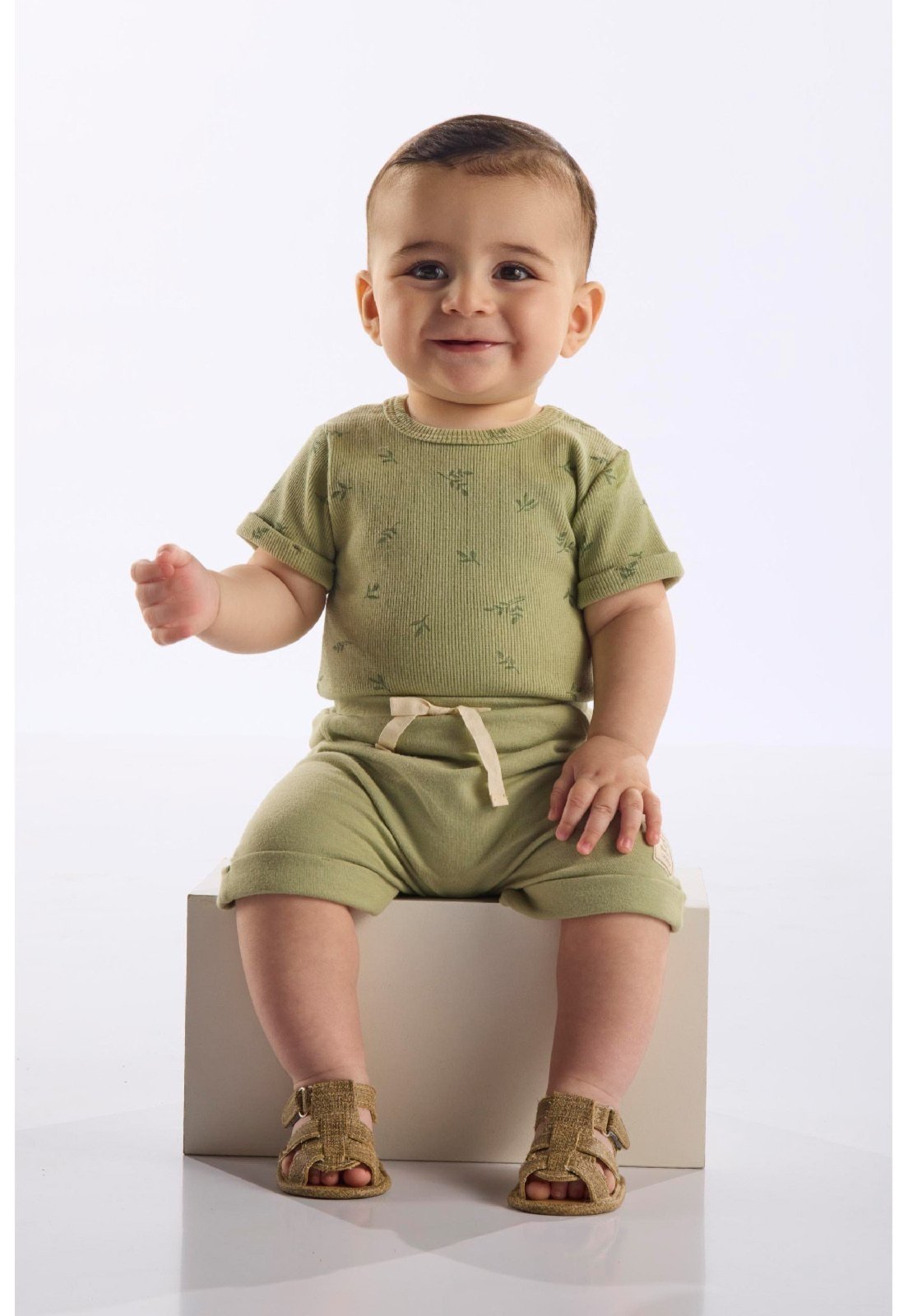 Infantil - Conjunto Body e Short Unissex Up Baby Verde