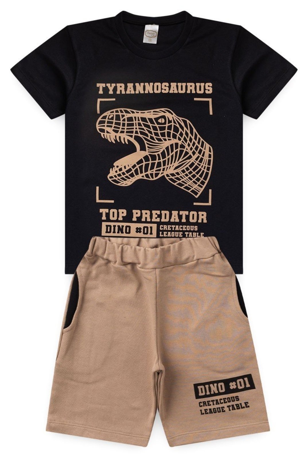 Infantil - Conjunto Juvenil Verão Masculino Tyrannosaurus