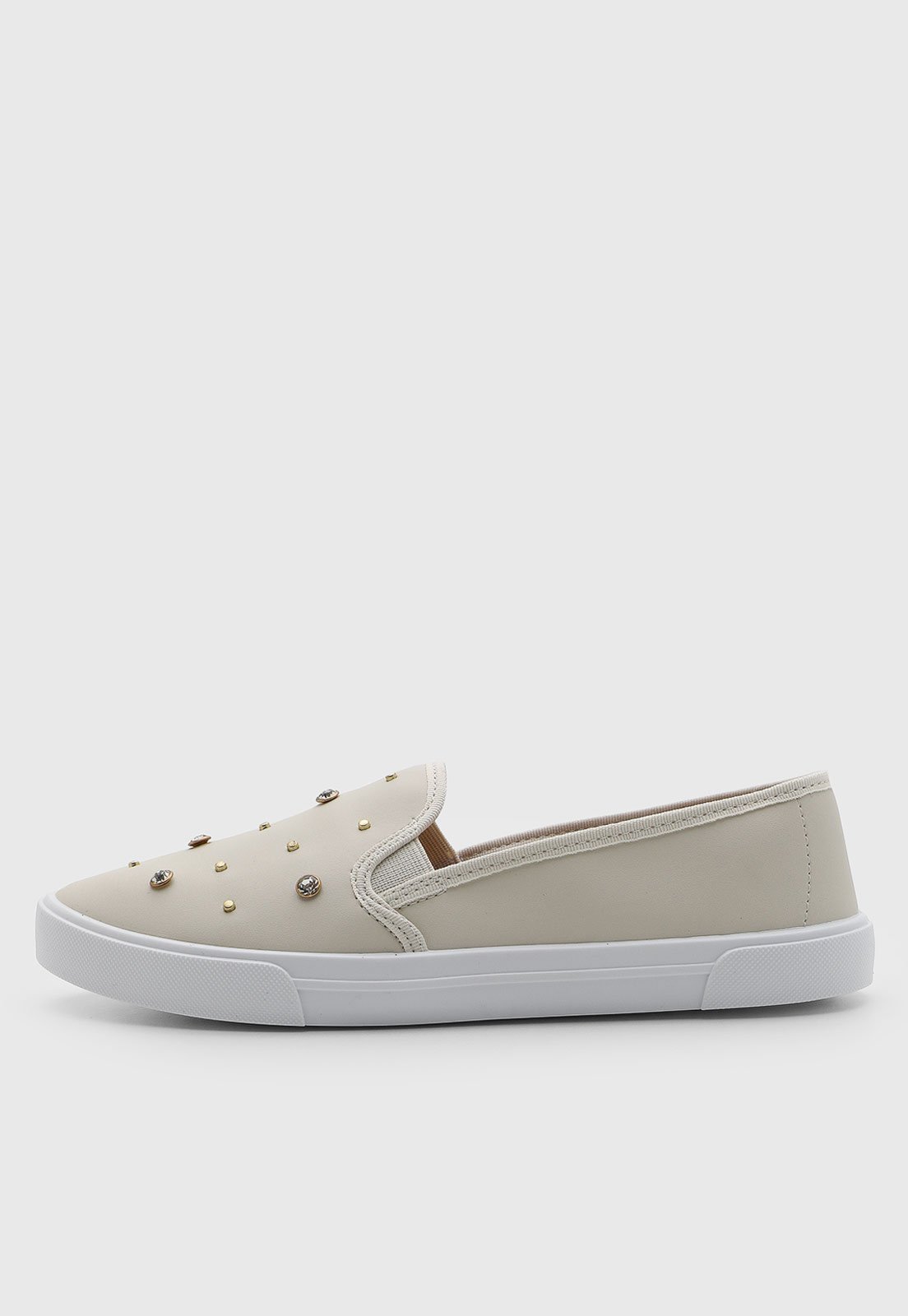 Tênis Feminino Moleca Slip On Branco