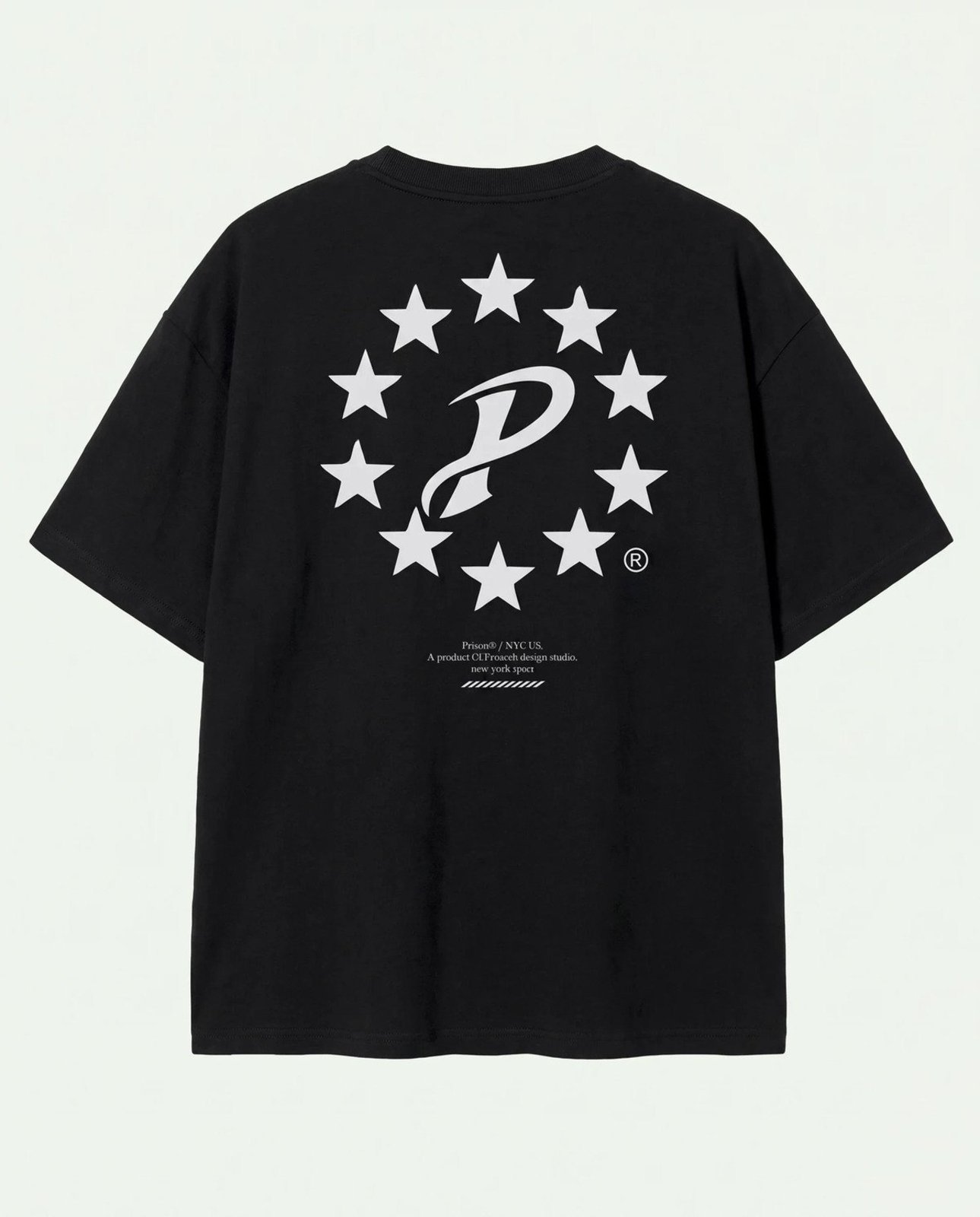 Camiseta Oversized Worldwide Stars Preta Preto