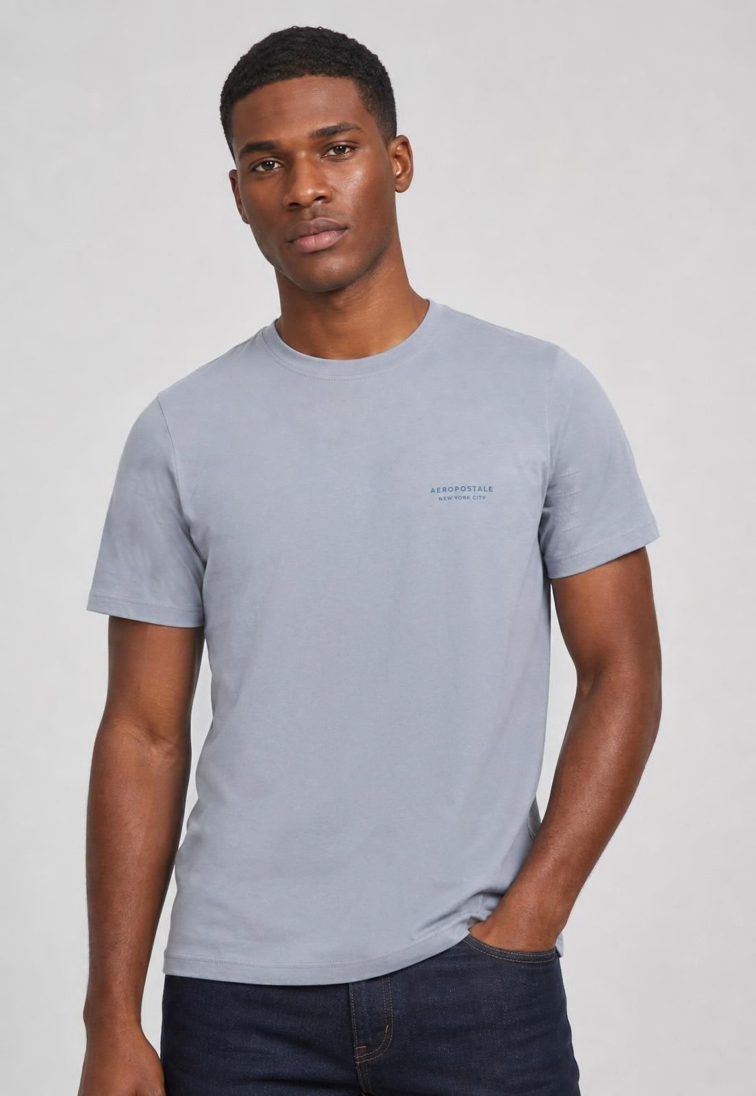 Camiseta Masculina Aeropostale Gola Redonda Azul