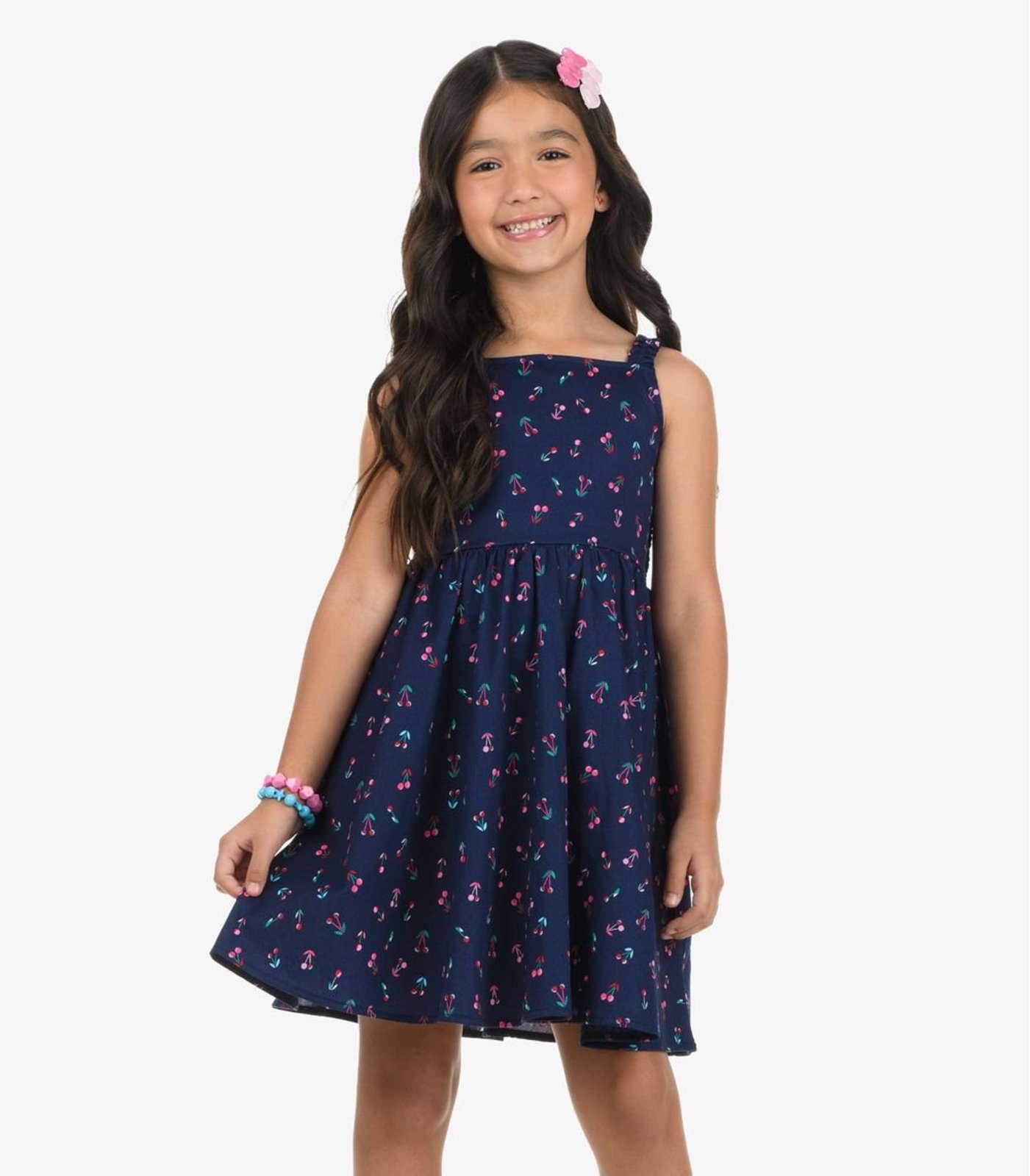 Infantil - Vestido em Popeline Rovi Azul