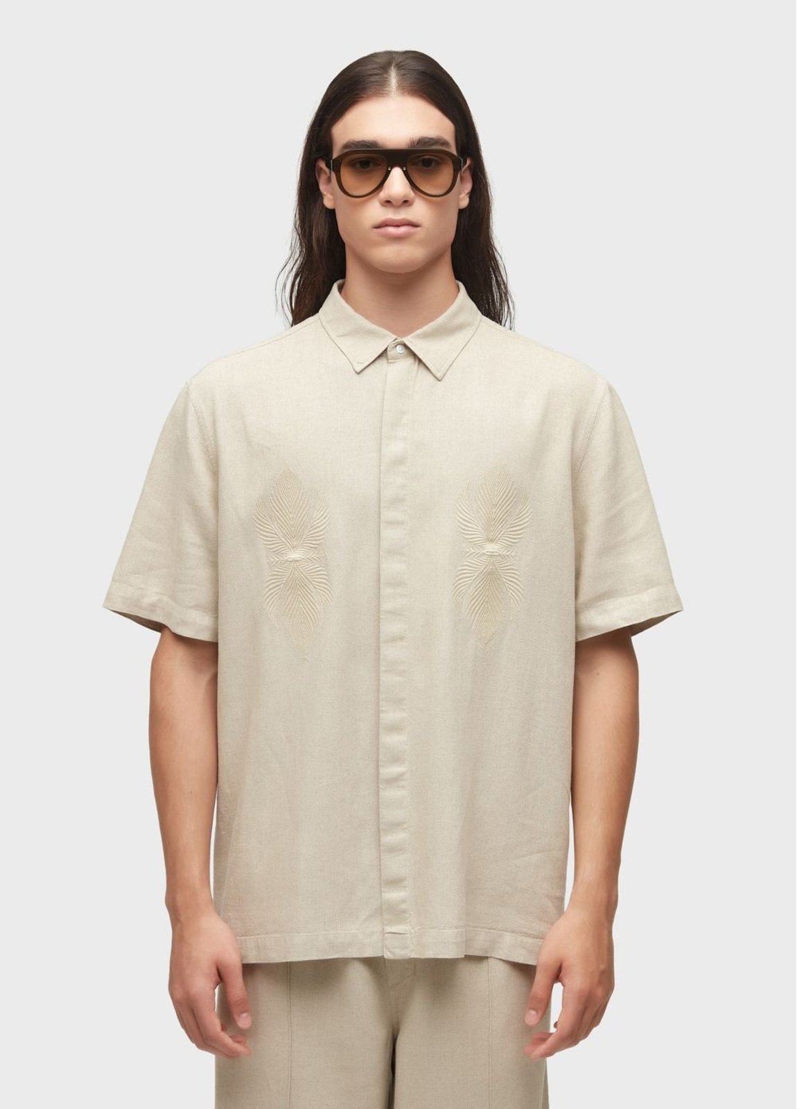 Camisa linen bordado OSKLEN