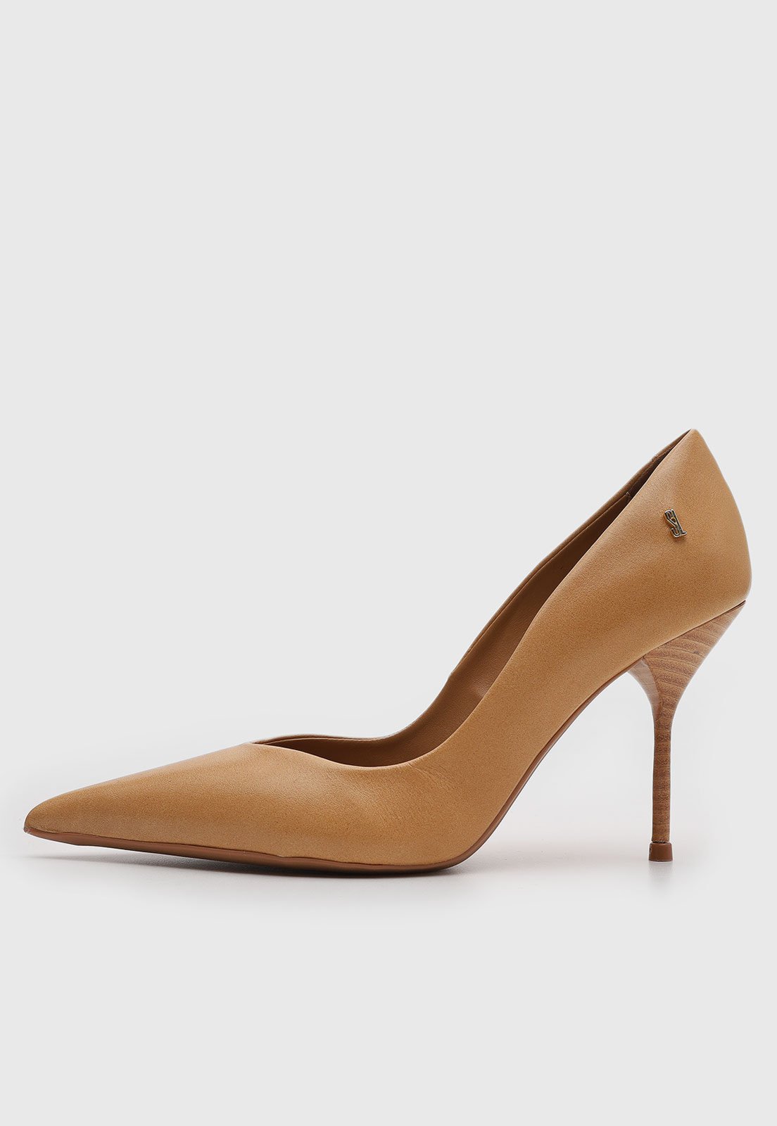 Scarpin Feminino Santa Lolla Bico Fino Salto Alto Caramelo
